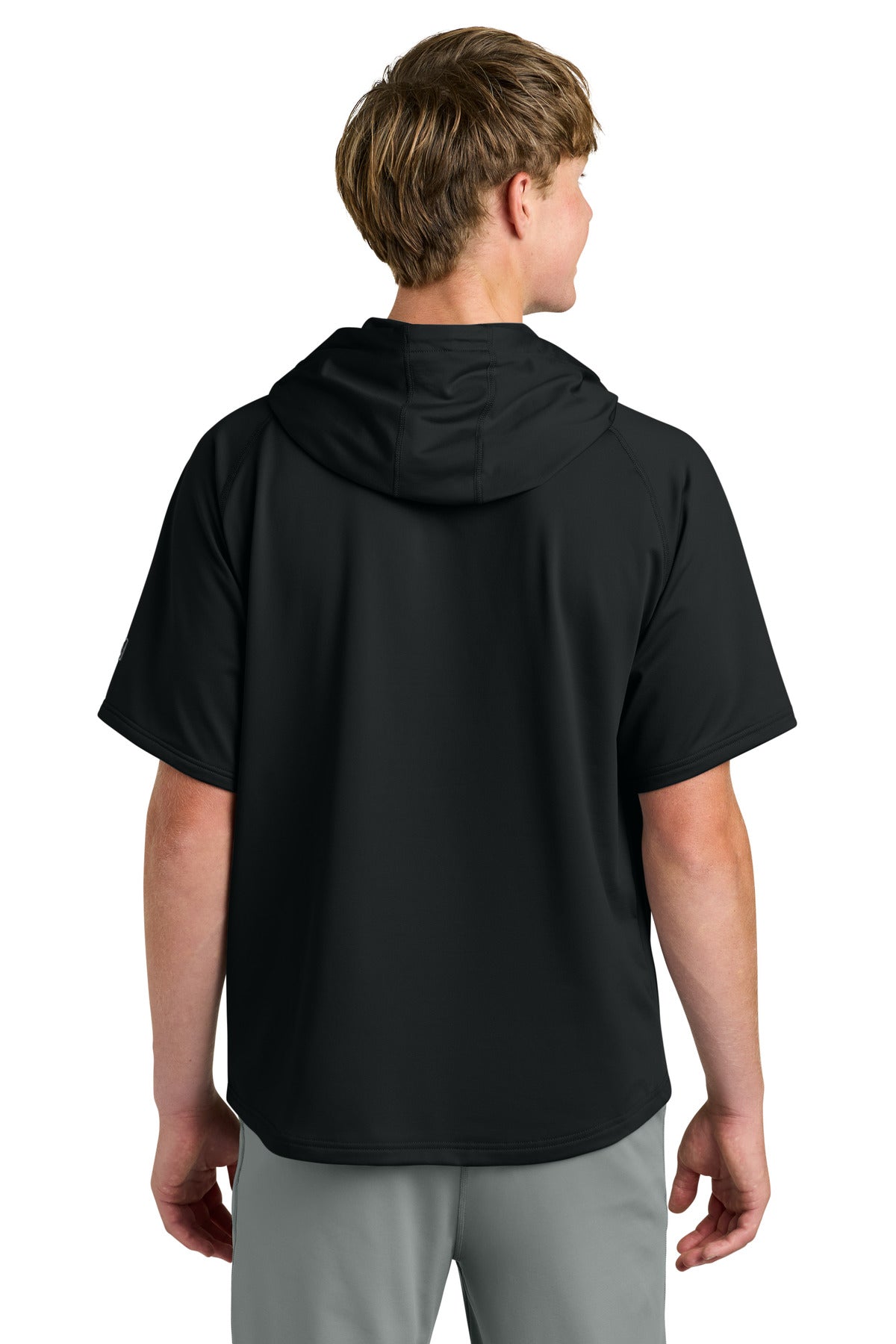 Richardson Charge Performance Fleece Short Sleeve Hoodie - Black