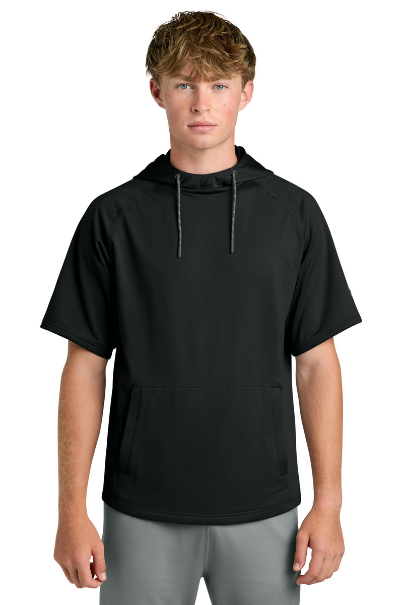 Richardson Charge Performance Fleece Short Sleeve Hoodie - Black