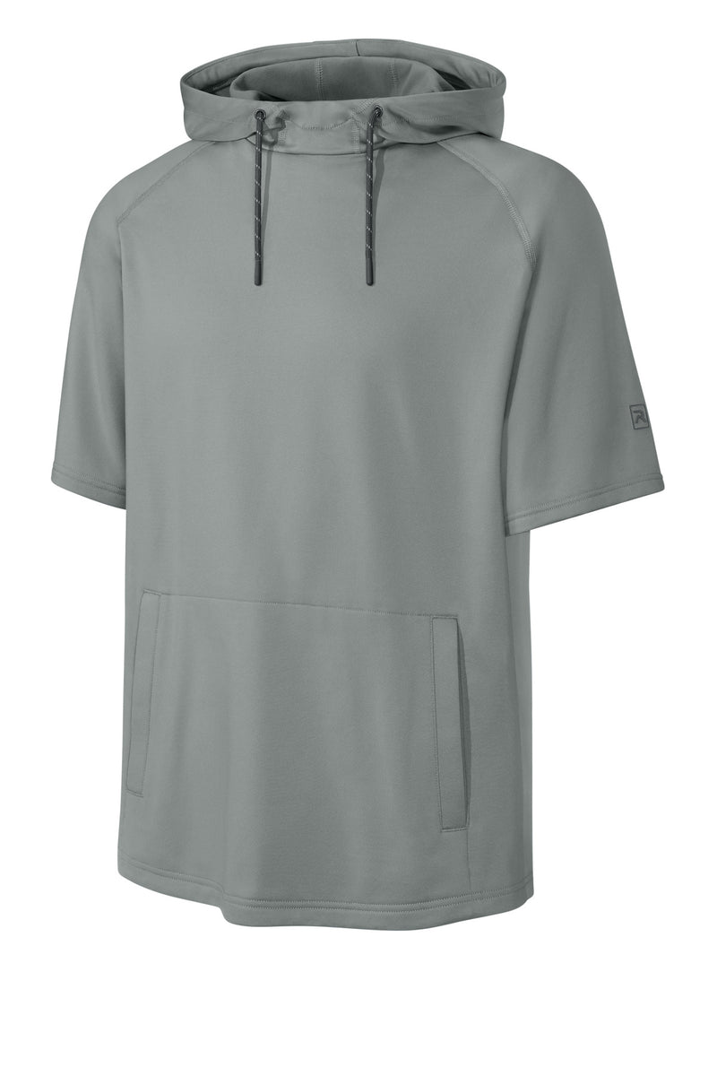 Richardson Charge Performance Fleece Short Sleeve Hoodie - Grey