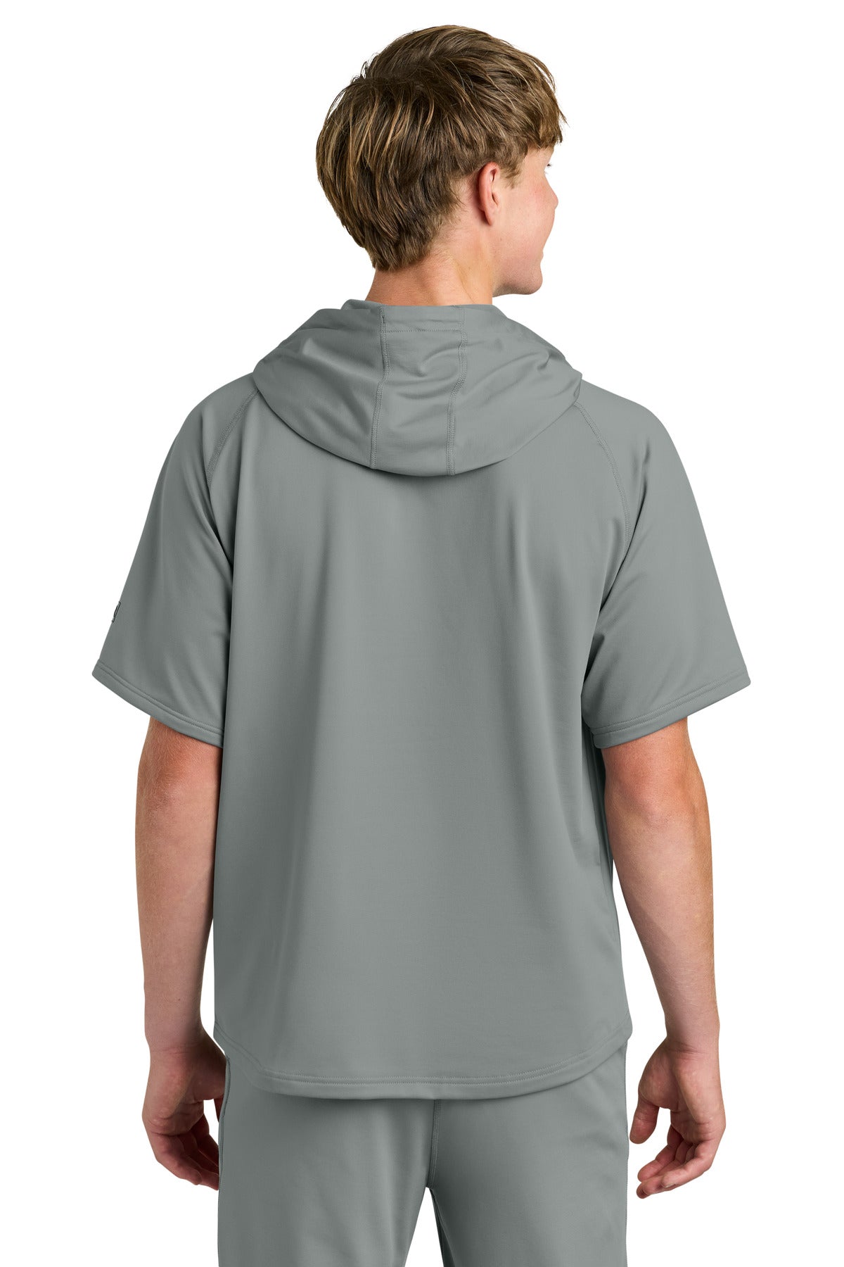 Richardson Charge Performance Fleece Short Sleeve Hoodie - Grey