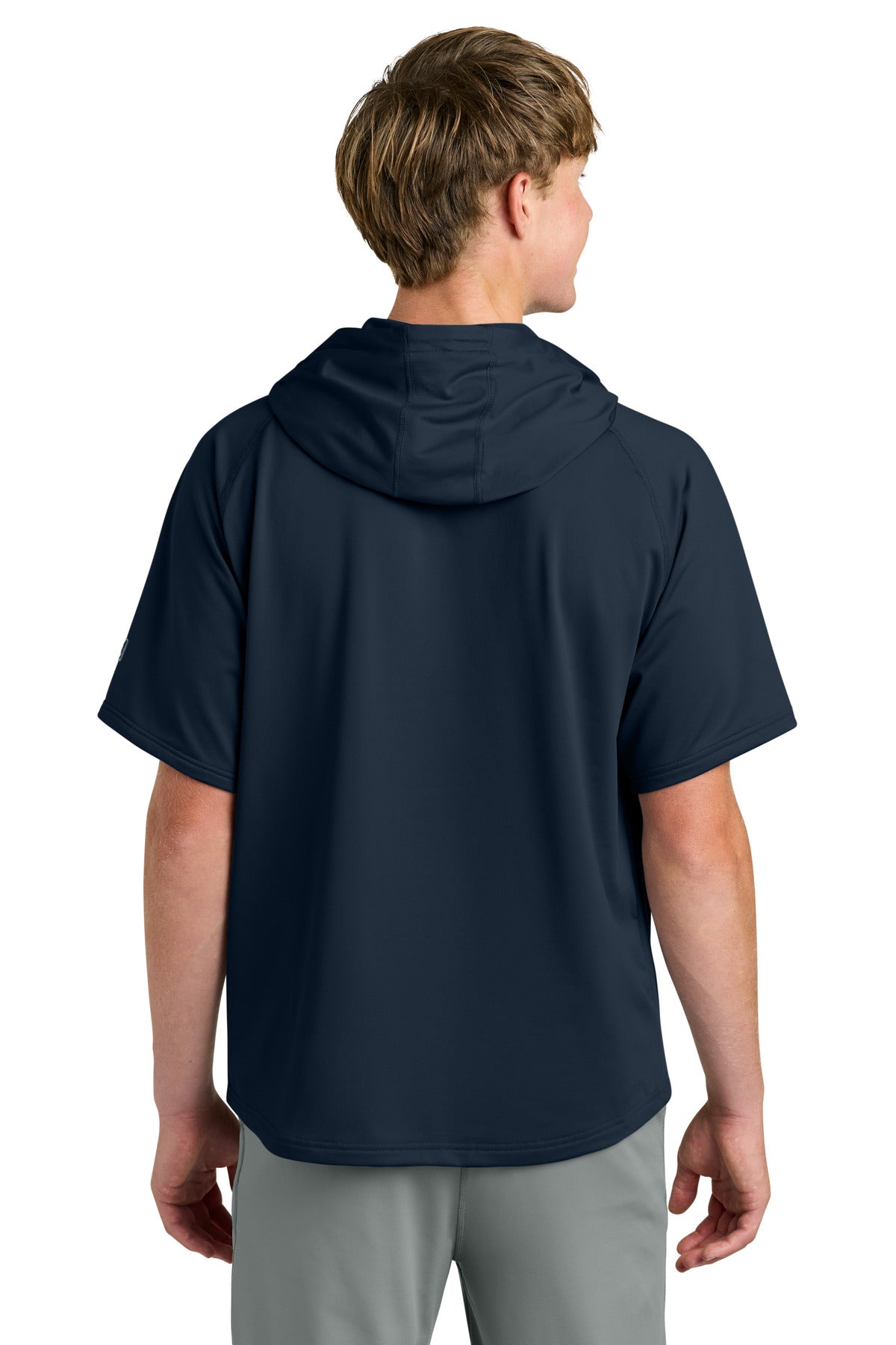 Richardson Charge Performance Fleece Short Sleeve Hoodie - Navy