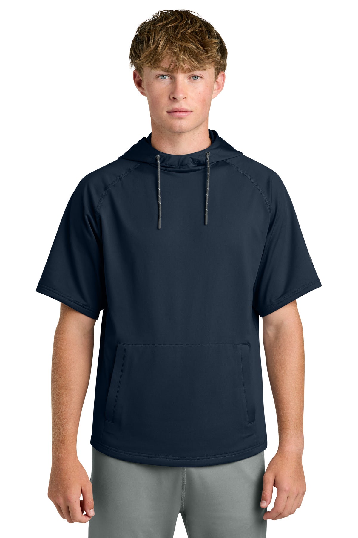 Richardson Charge Performance Fleece Short Sleeve Hoodie - Navy
