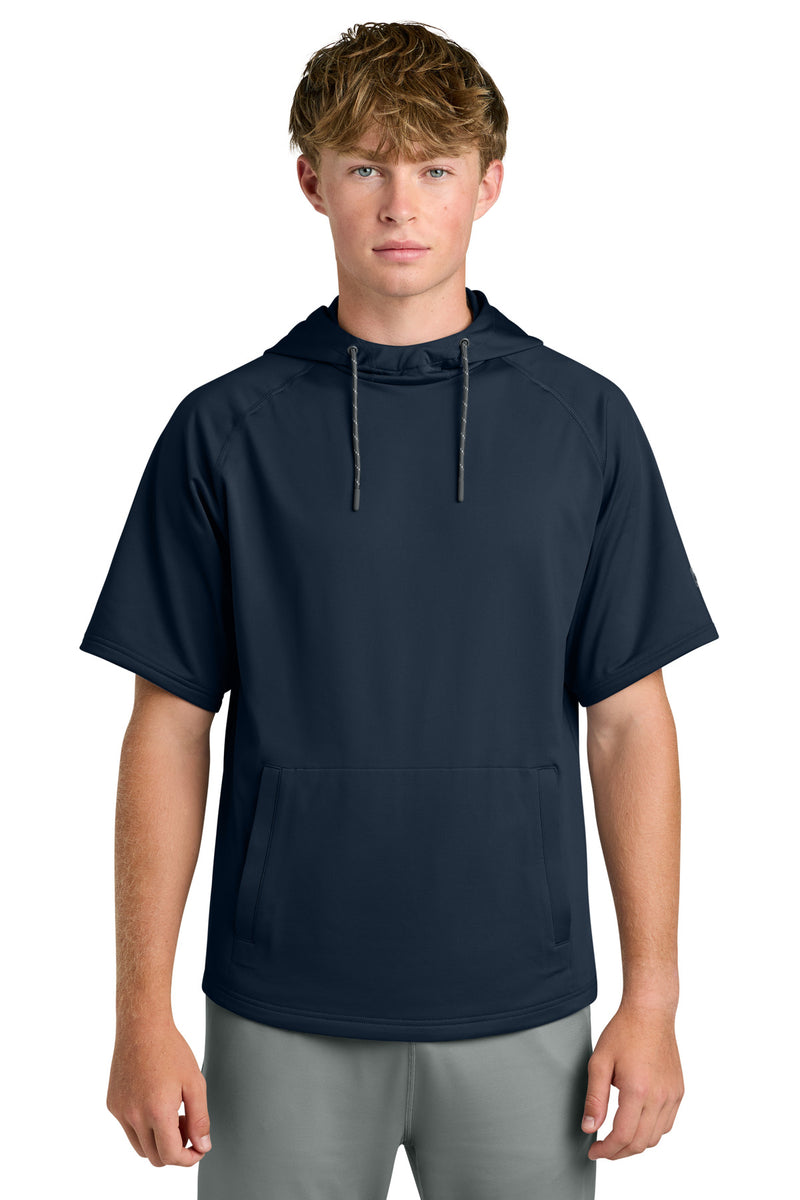 Richardson Charge Performance Fleece Short Sleeve Hoodie - Navy