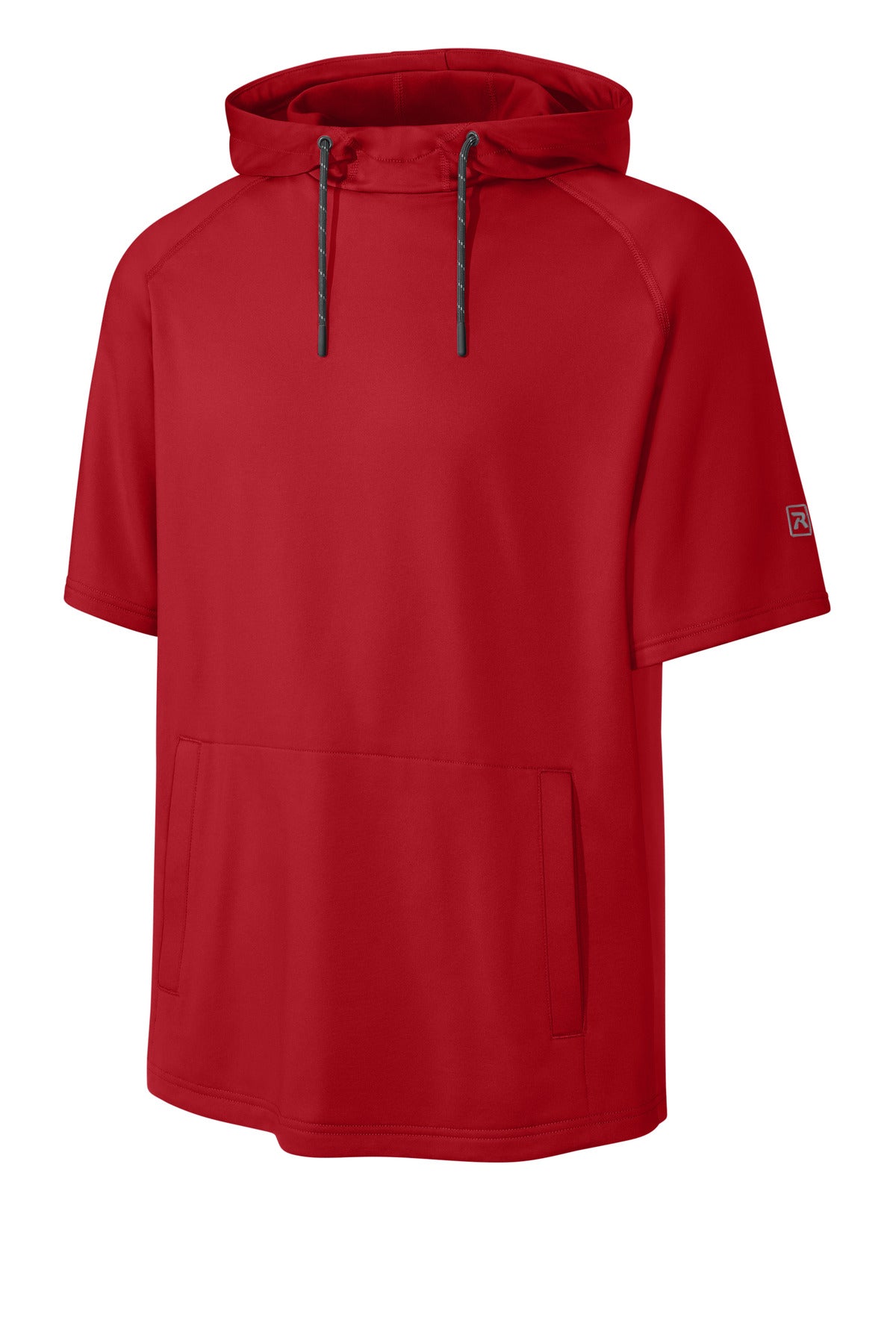 Richardson Charge Performance Fleece Short Sleeve Hoodie - Red