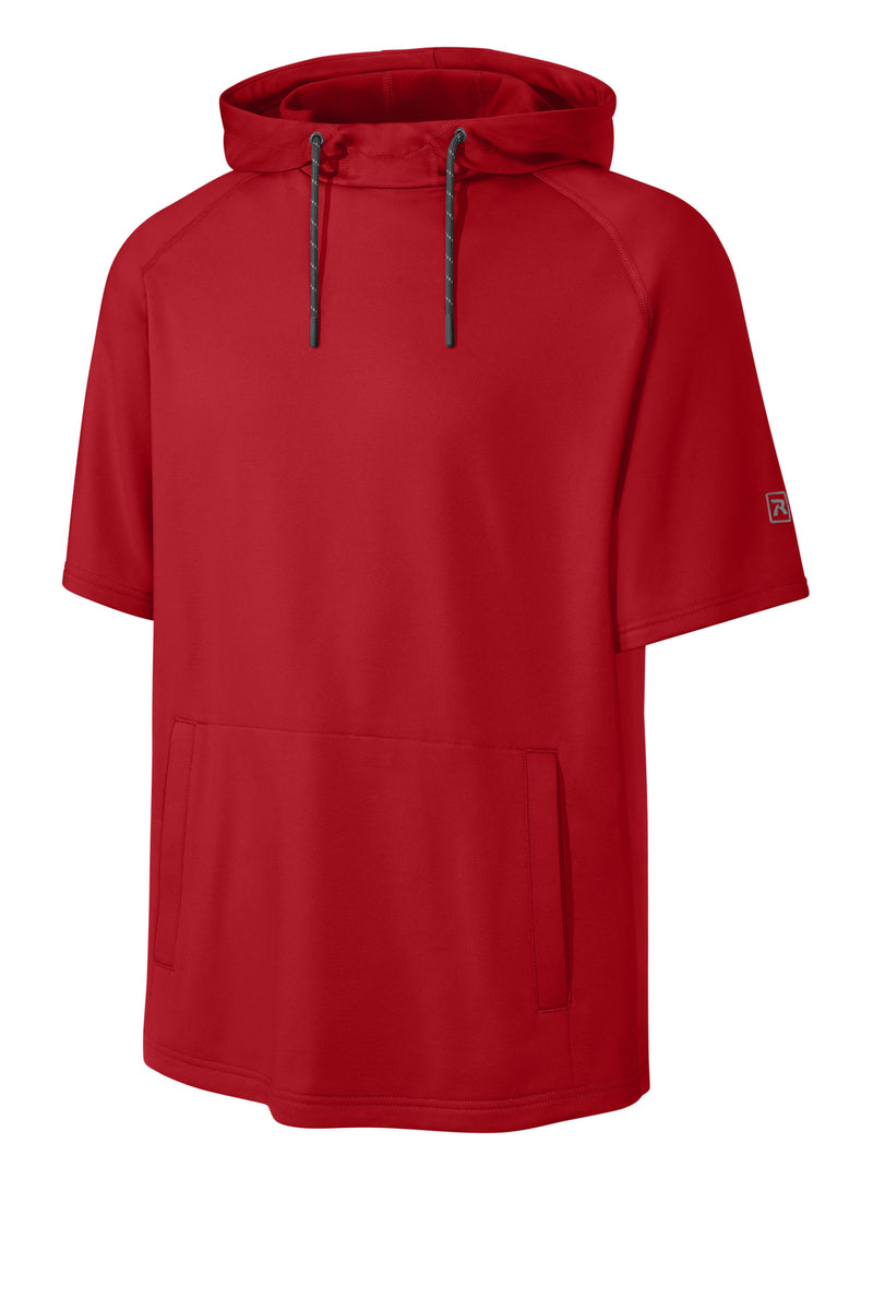 Richardson Charge Performance Fleece Short Sleeve Hoodie - Red