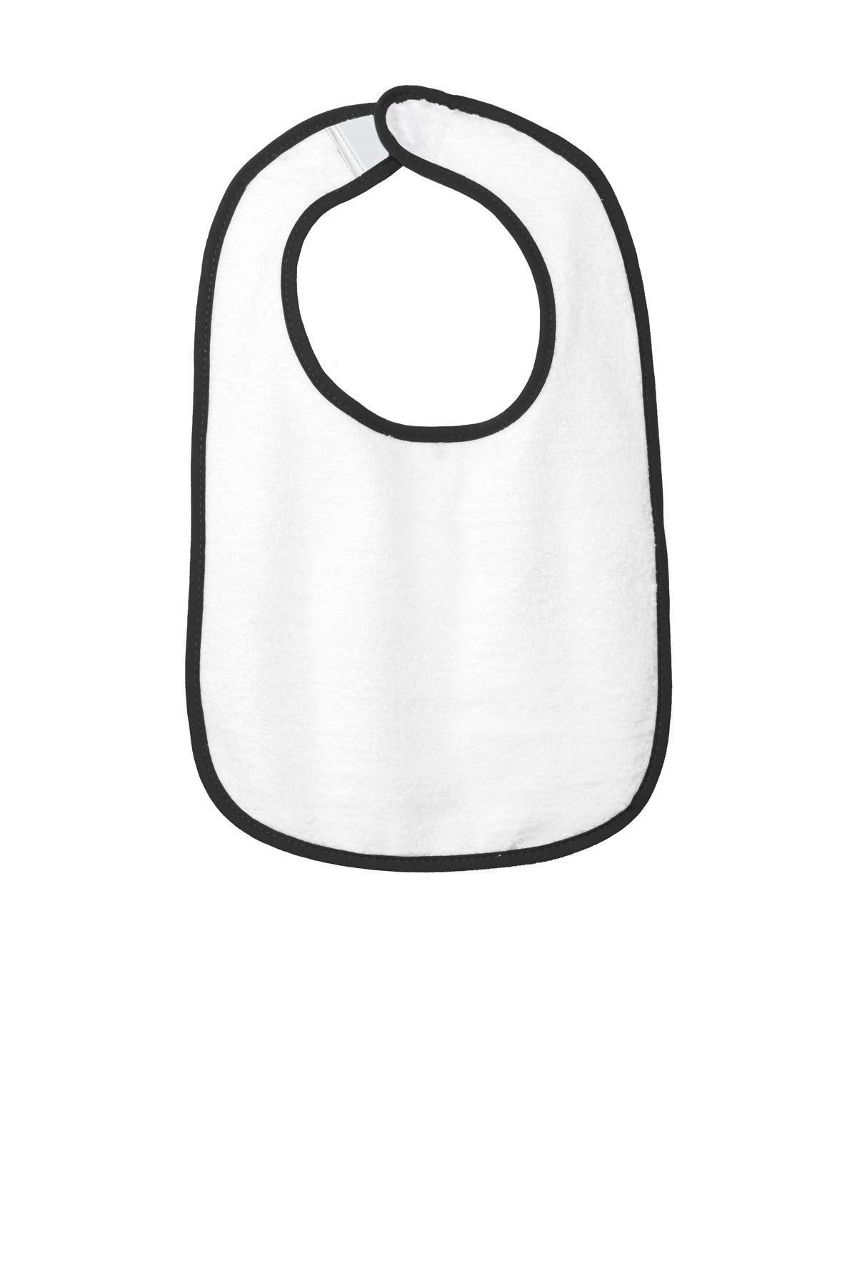 Rabbit Skins Infant Contrast Trim Terry Bib - Black