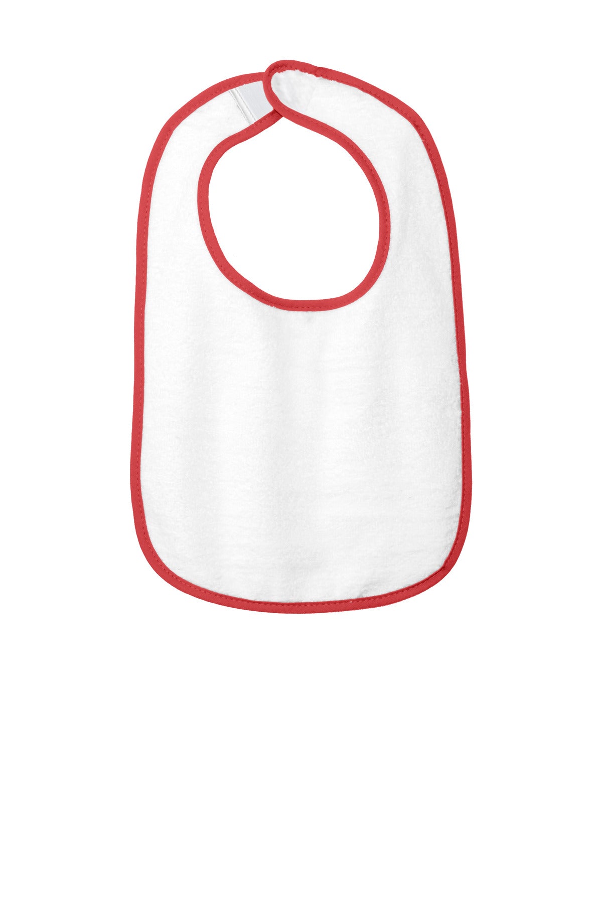 Rabbit Skins Infant Contrast Trim Terry Bib - Red