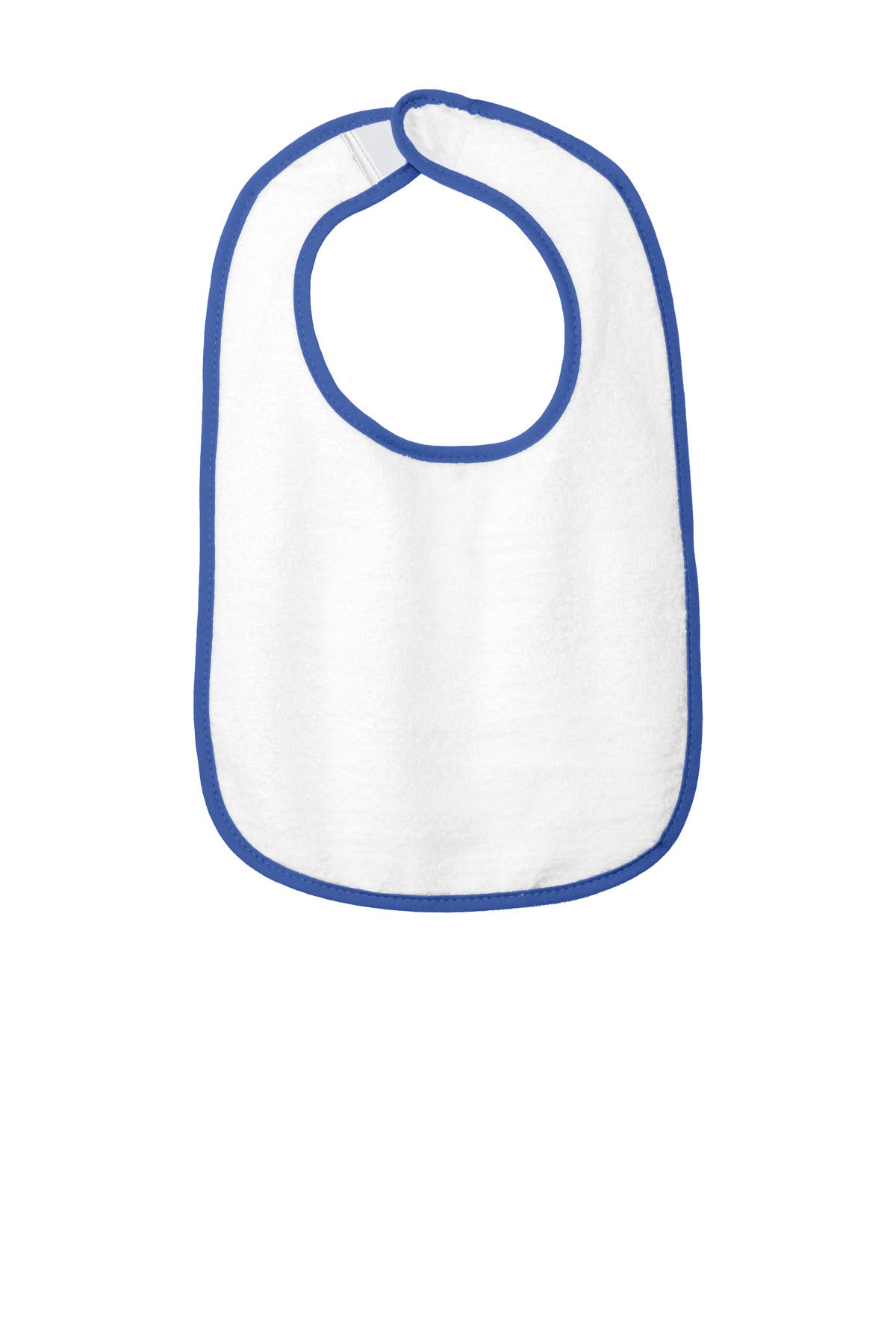 Rabbit Skins Infant Contrast Trim Terry Bib - Royal