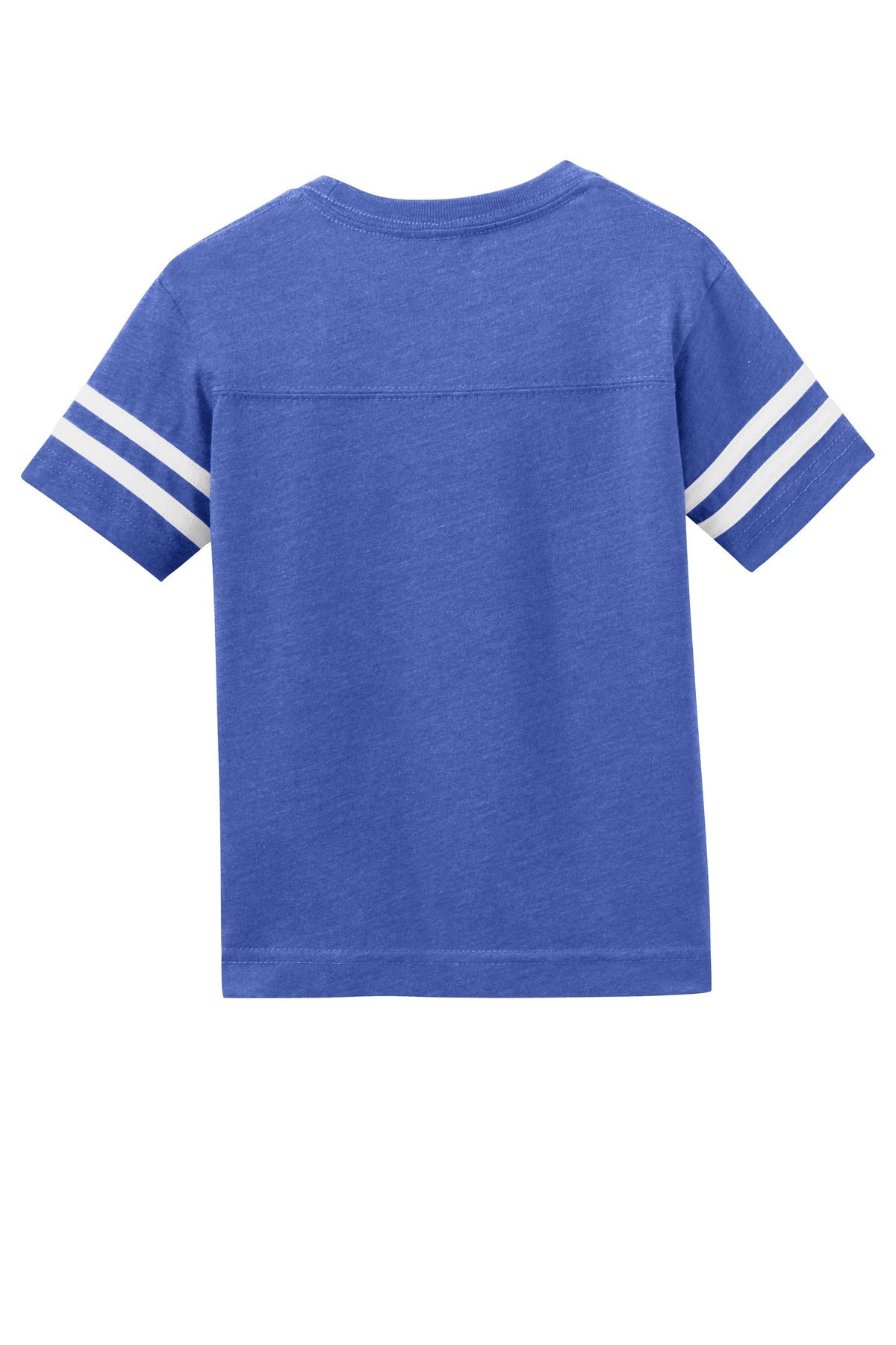 Rabbit Skins Toddler Football Fine Jersey Tee - Vintage Royal/ Blended White