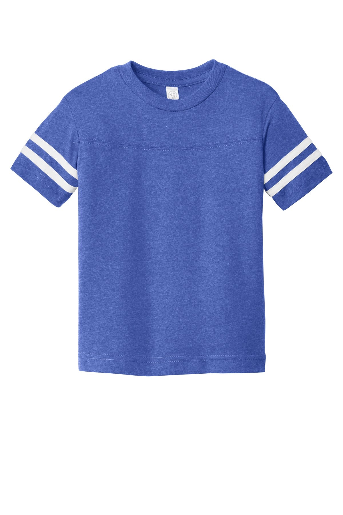 Rabbit Skins Toddler Football Fine Jersey Tee - Vintage Royal/ Blended White
