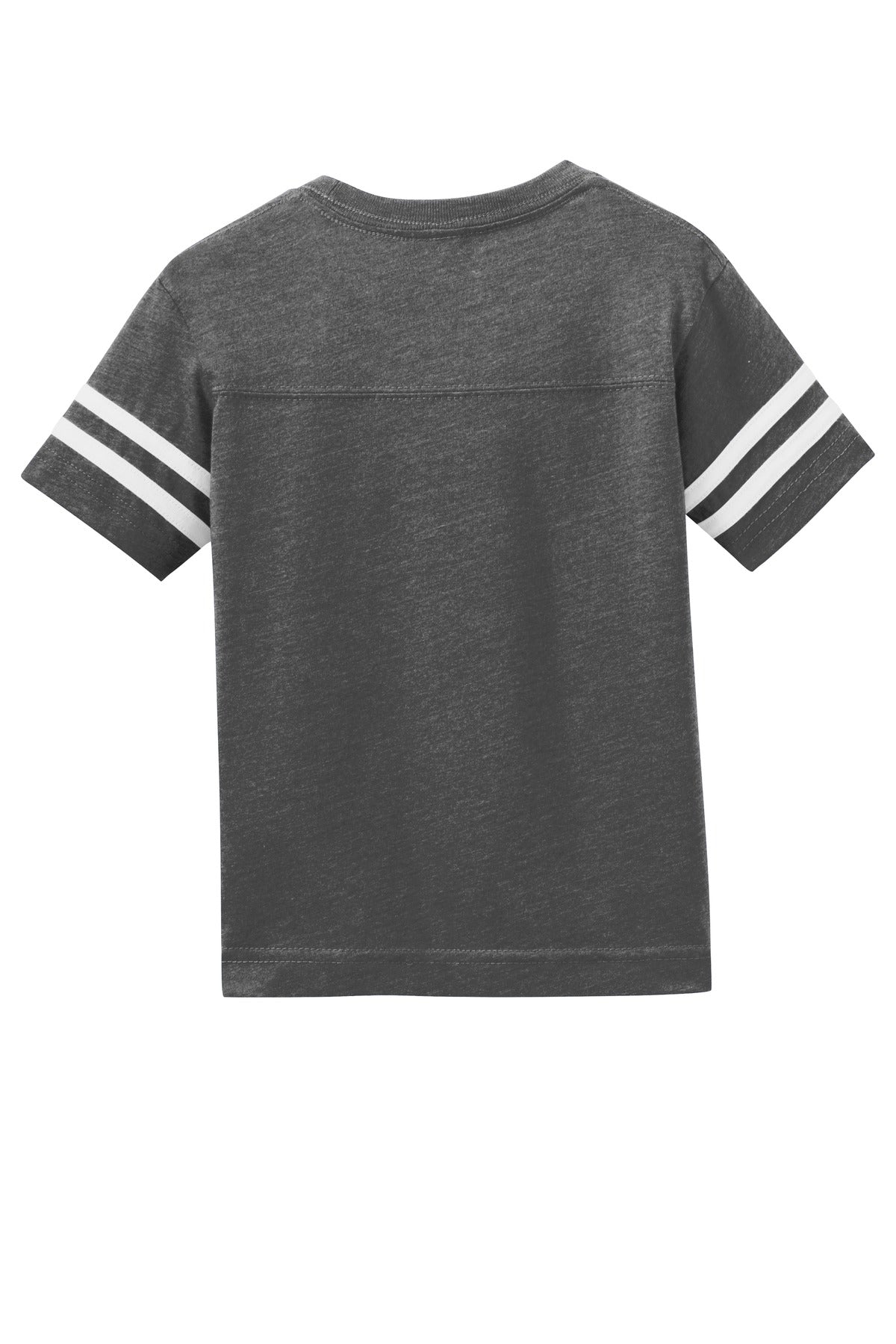 Rabbit Skins Toddler Football Fine Jersey Tee - Vintage Smoke/ Blended White