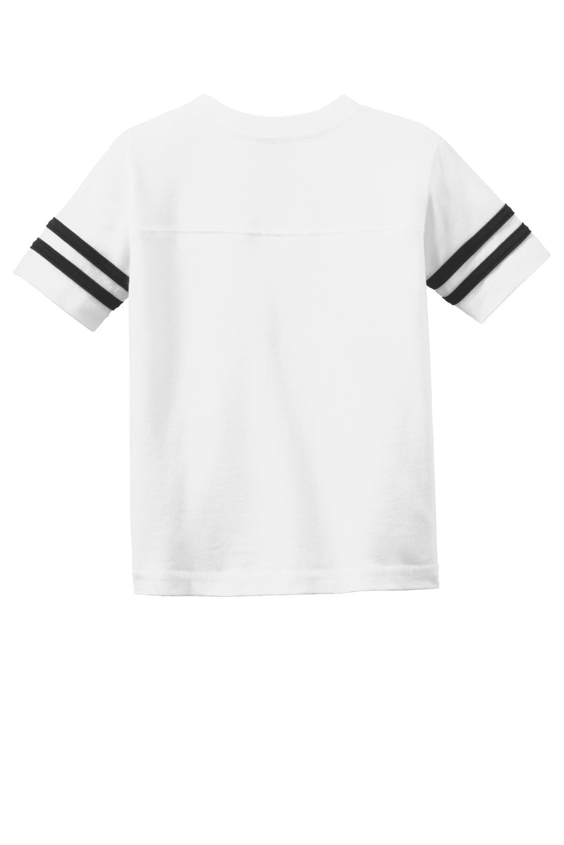 Rabbit Skins Toddler Football Fine Jersey Tee - White/ Black
