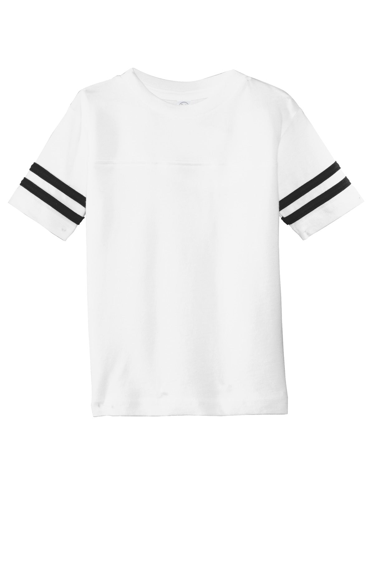 Rabbit Skins Toddler Football Fine Jersey Tee - White/ Black