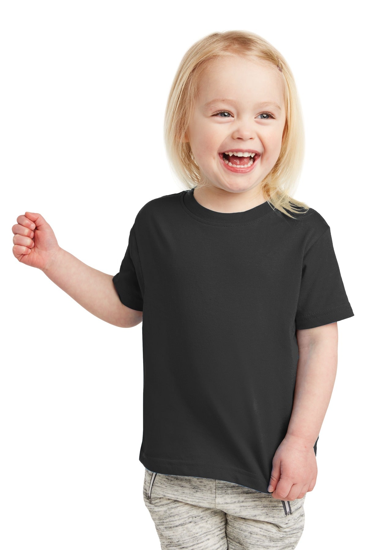 Rabbit Skins Toddler Fine Jersey Tee - Black