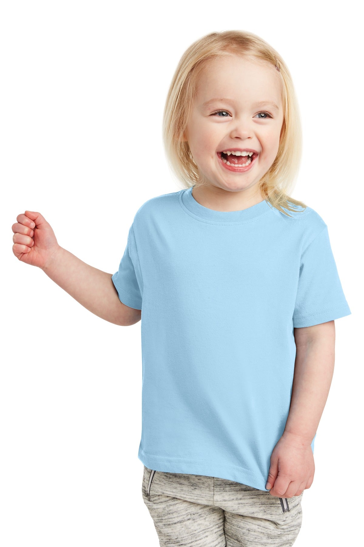 Rabbit Skins Toddler Fine Jersey Tee - Light Blue