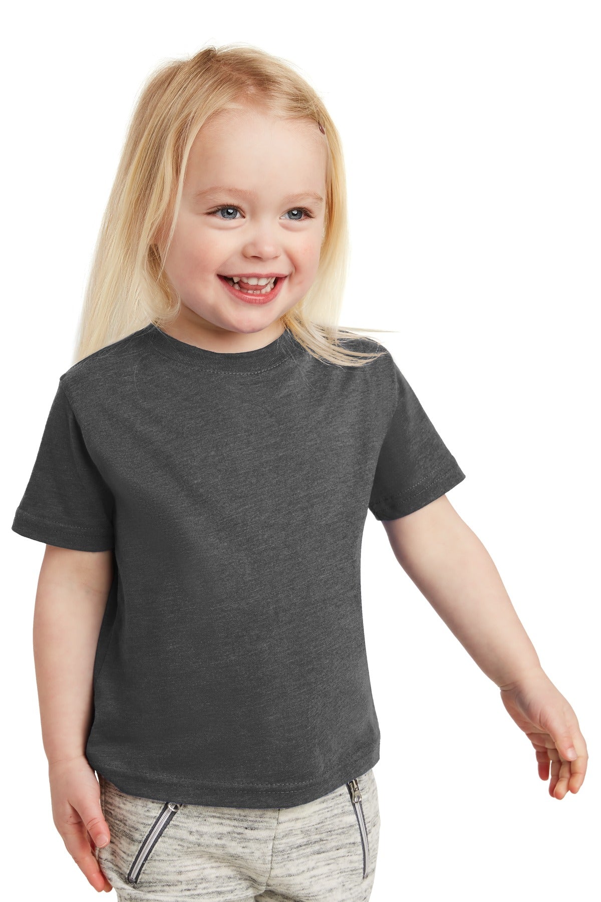 Rabbit Skins Toddler Fine Jersey Tee - Vintage Smoke