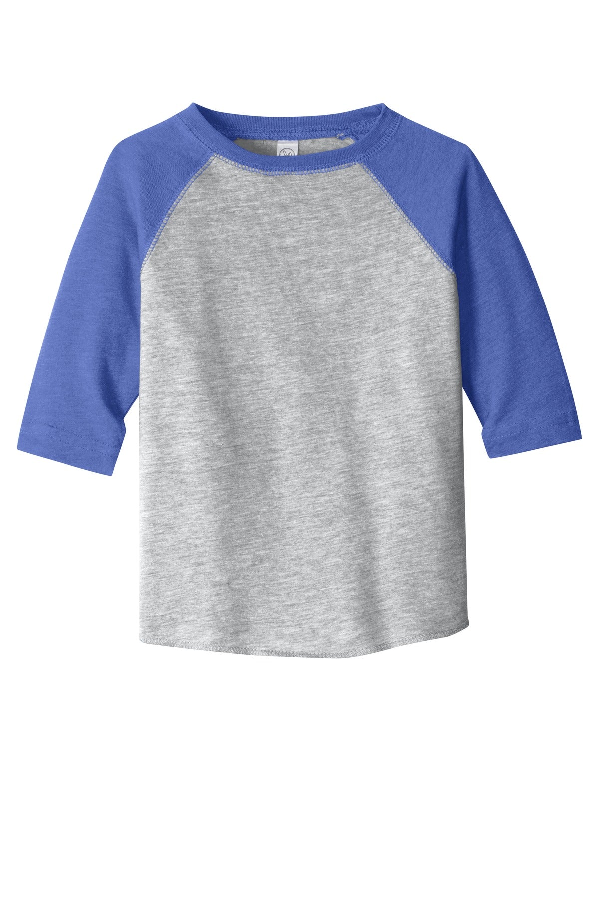 Rabbit Skins Toddler Baseball Fine Jersey Tee - Vintage Heather/ Vintage Royal