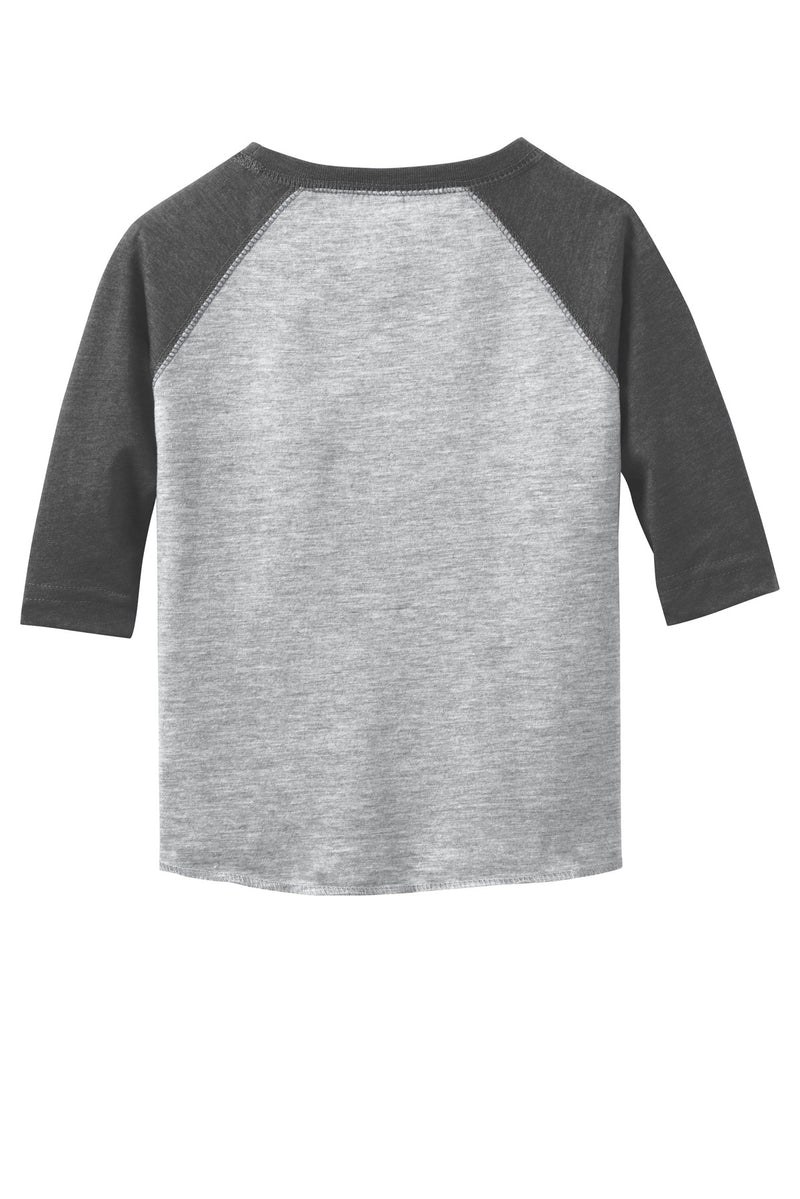 Rabbit Skins Toddler Baseball Fine Jersey Tee - Vintage Heather/ Vintage Smoke