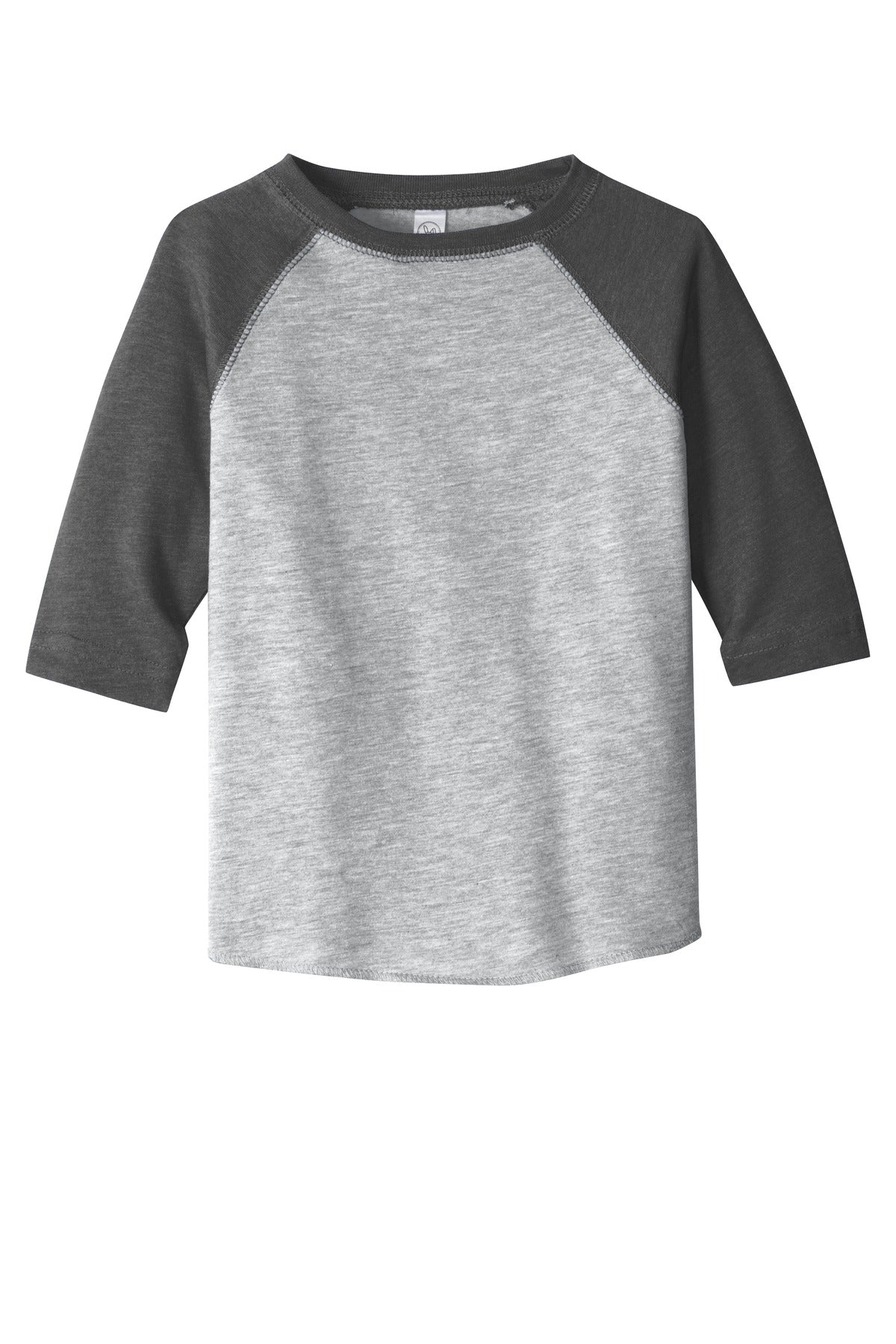 Rabbit Skins Toddler Baseball Fine Jersey Tee - Vintage Heather/ Vintage Smoke