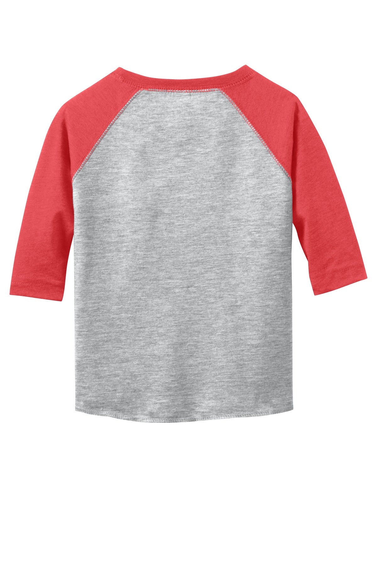 Rabbit Skins Toddler Baseball Fine Jersey Tee - Vintage Heather/ Vintage Red