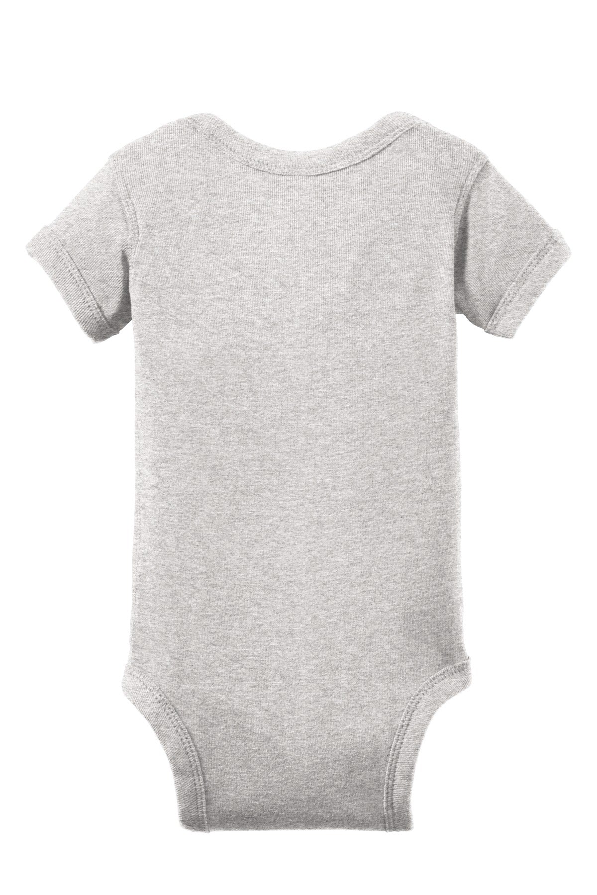 Rabbit Skins Infant Short Sleeve Baby Rib Bodysuit - Heather