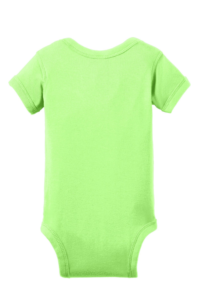 Rabbit Skins Infant Short Sleeve Baby Rib Bodysuit - Key Lime