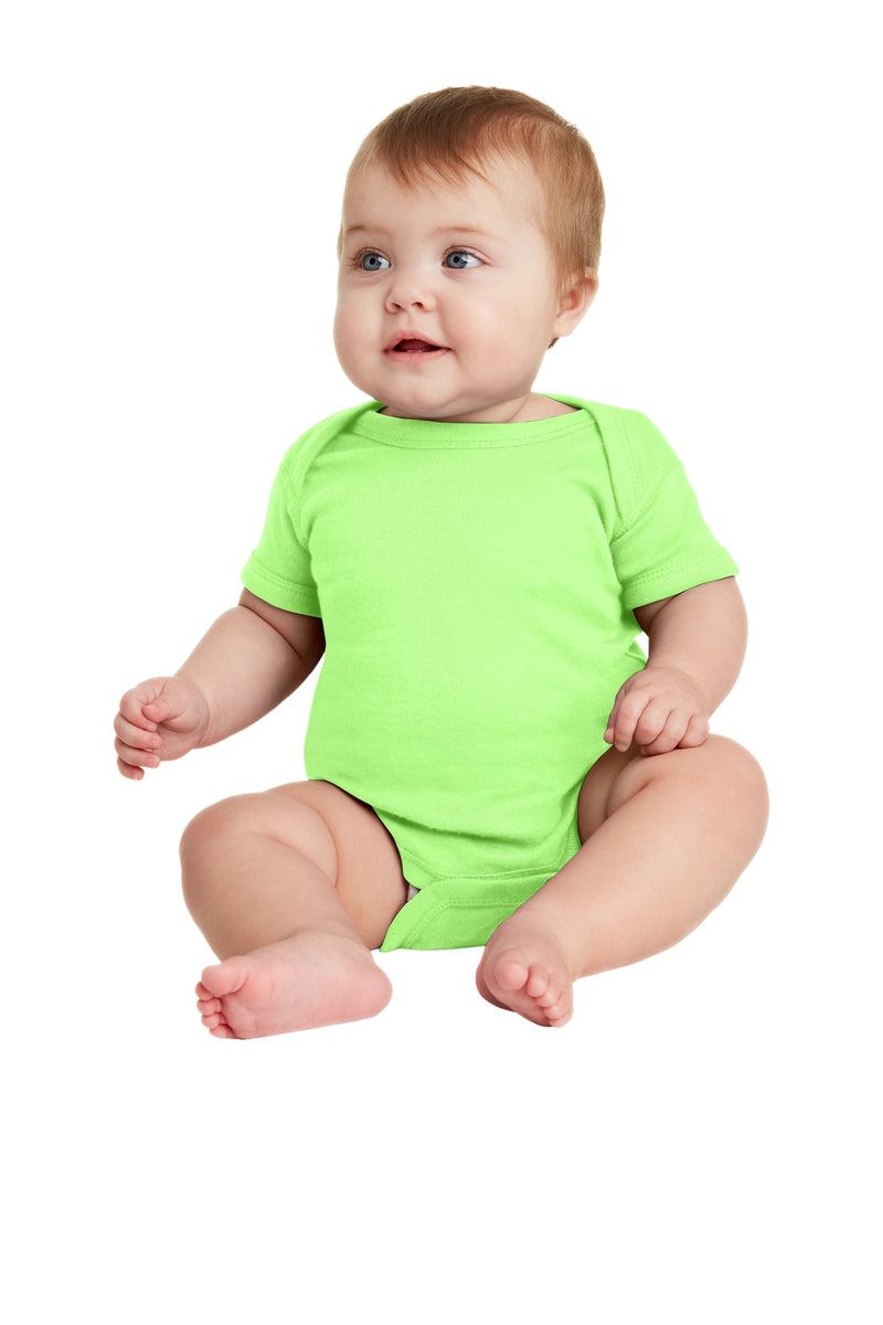 Rabbit Skins Infant Short Sleeve Baby Rib Bodysuit - Key Lime