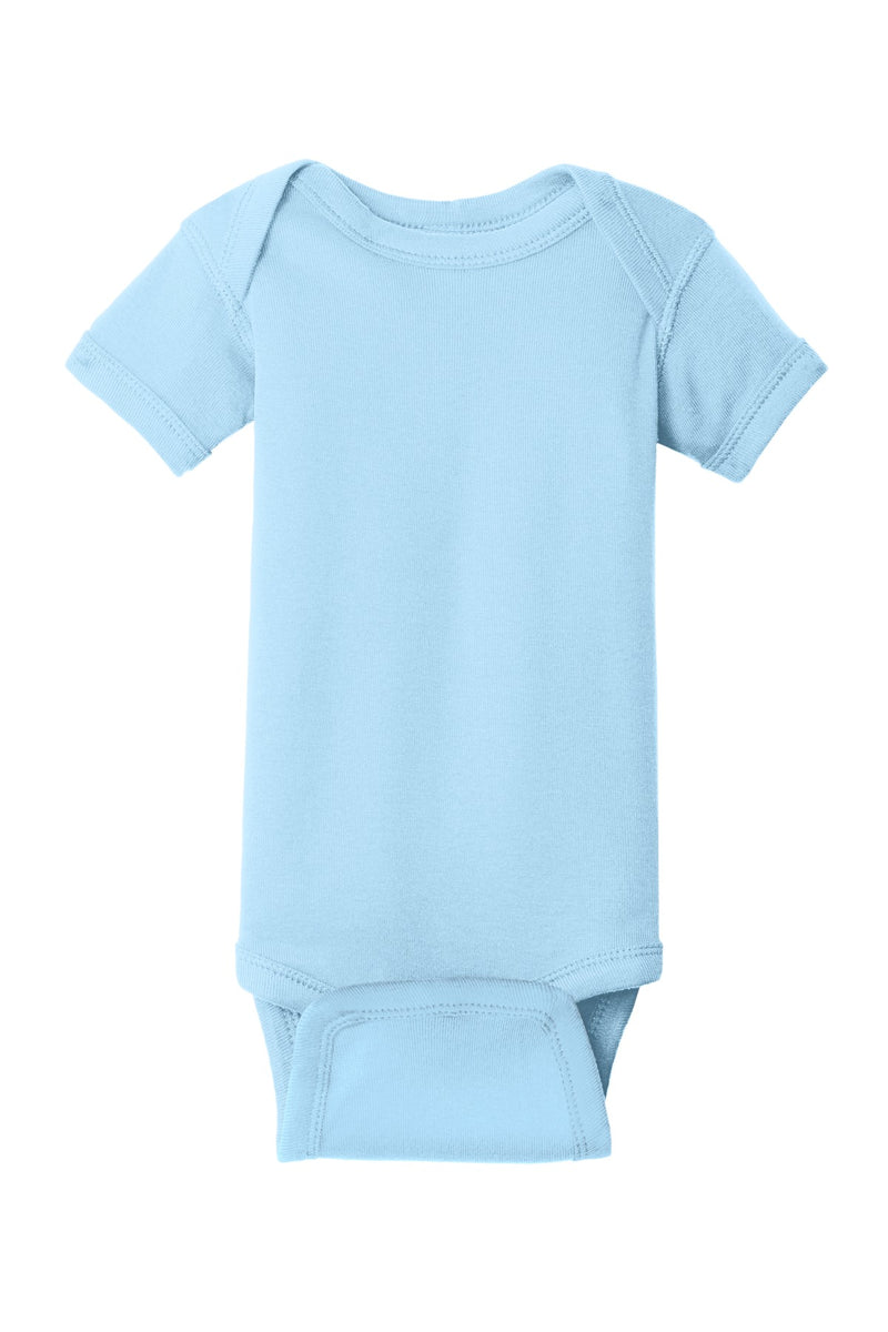 Rabbit Skins Infant Short Sleeve Baby Rib Bodysuit - Light Blue