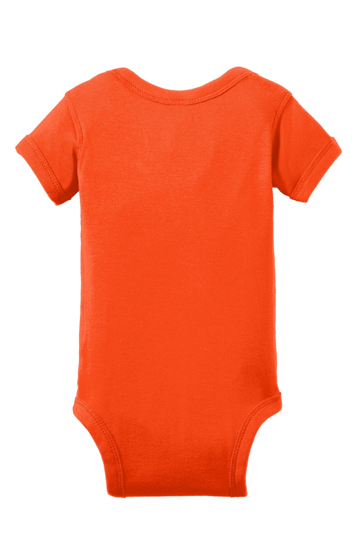 Rabbit Skins Infant Short Sleeve Baby Rib Bodysuit - Orange