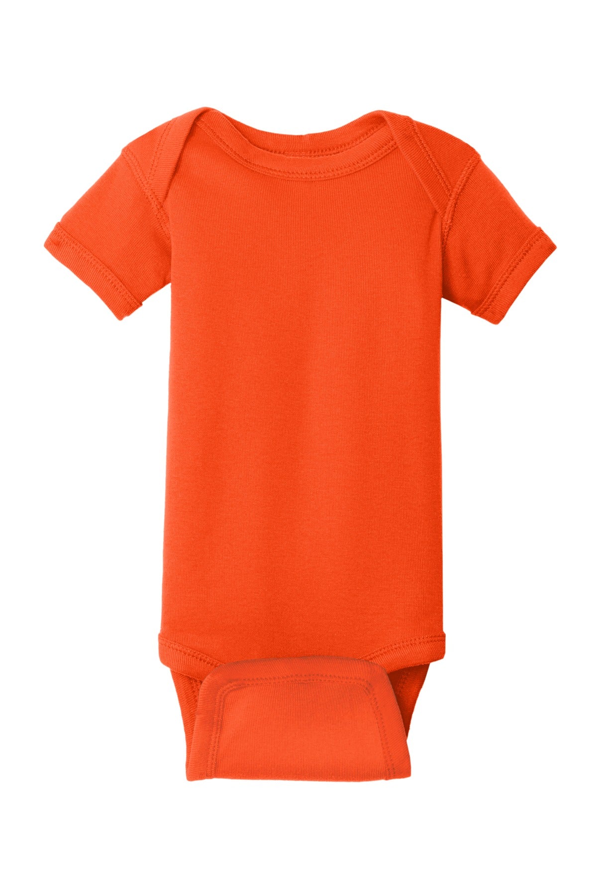Rabbit Skins Infant Short Sleeve Baby Rib Bodysuit - Orange