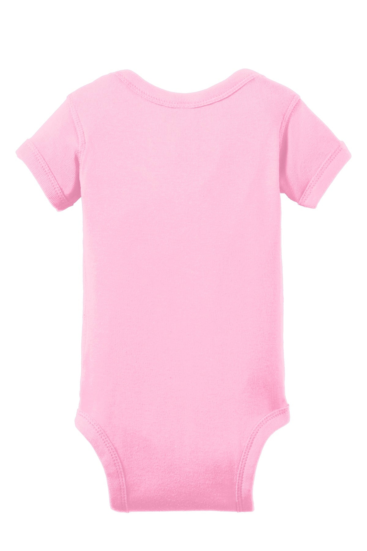 Rabbit Skins Infant Short Sleeve Baby Rib Bodysuit - Pink
