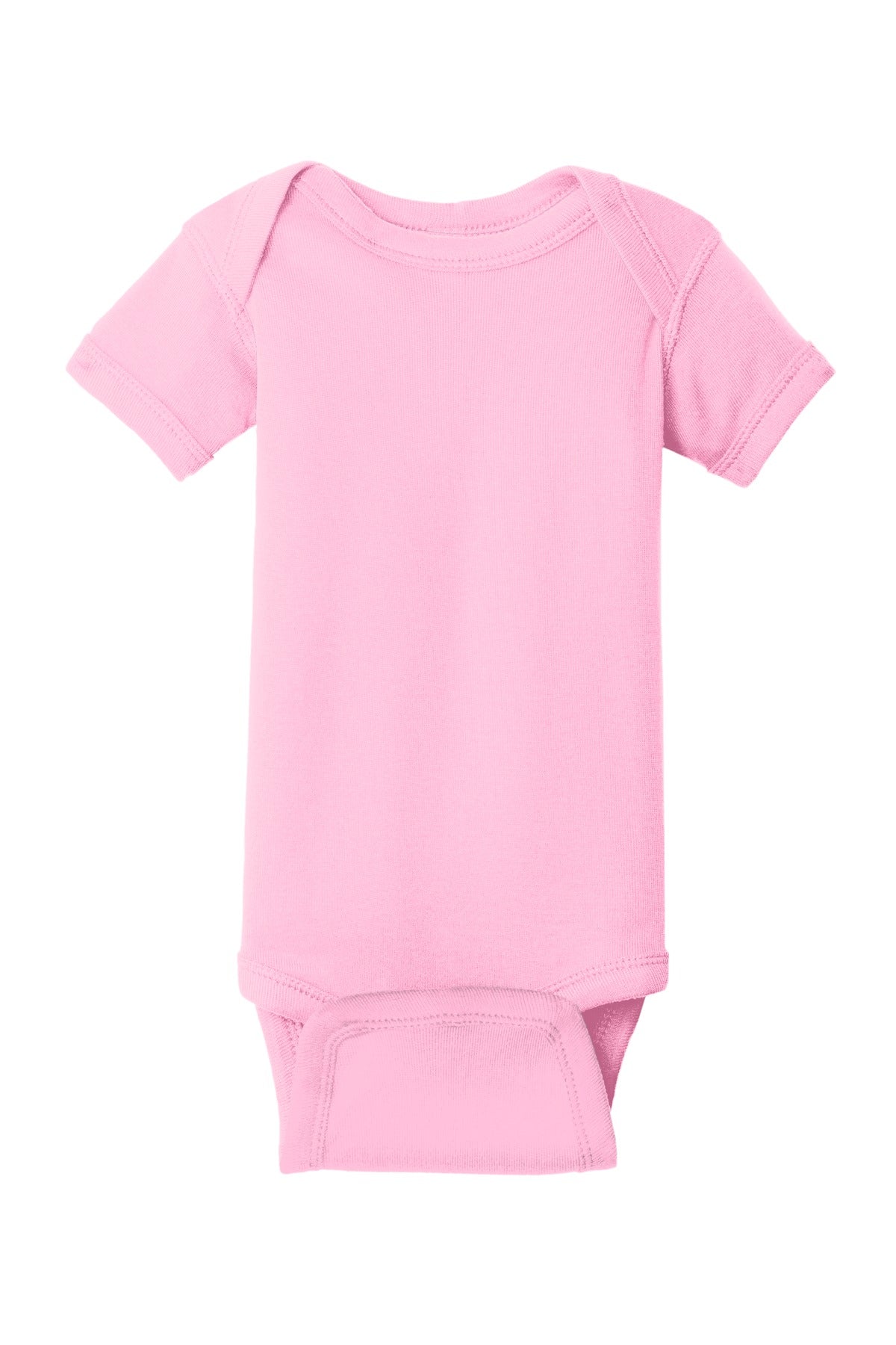 Rabbit Skins Infant Short Sleeve Baby Rib Bodysuit - Pink
