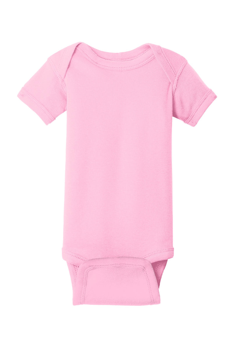 Rabbit Skins Infant Short Sleeve Baby Rib Bodysuit - Pink