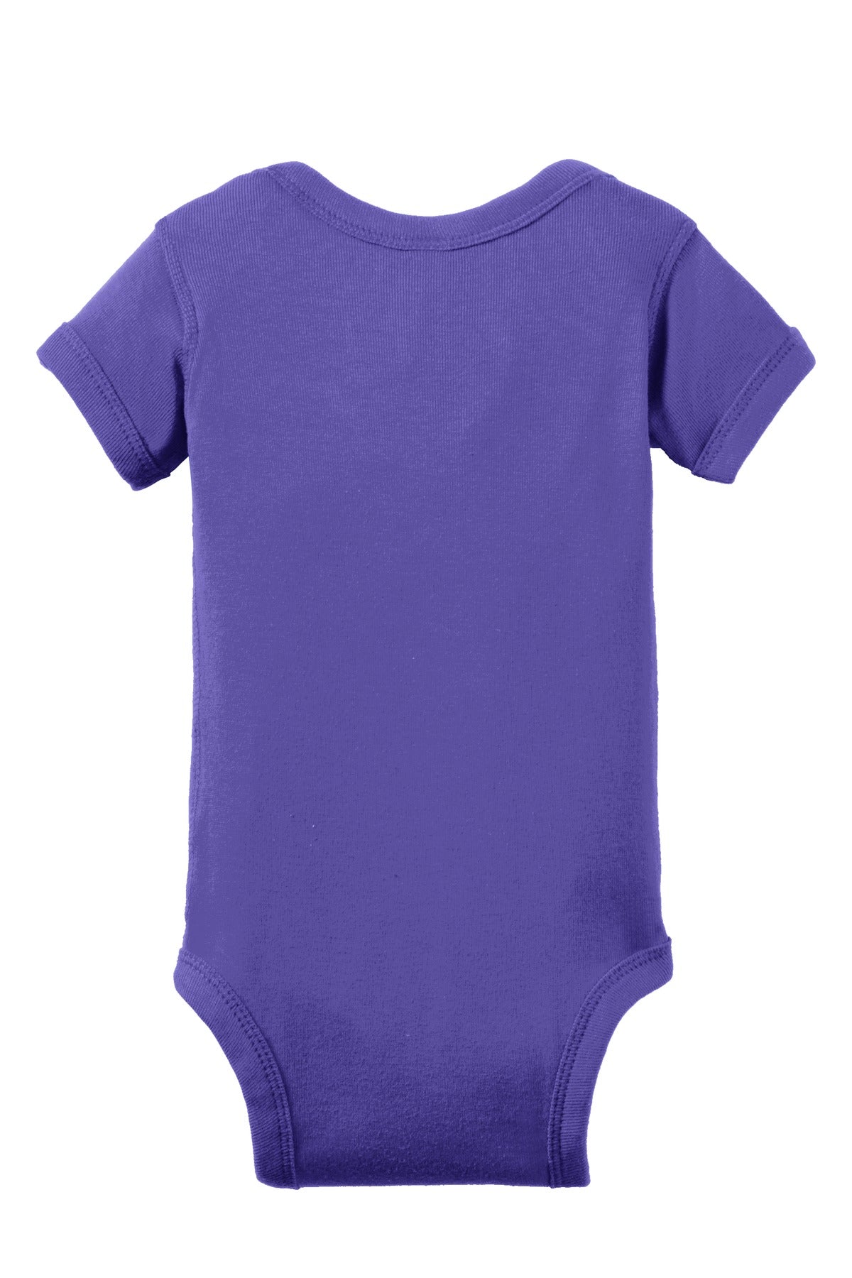 Rabbit Skins Infant Short Sleeve Baby Rib Bodysuit - Purple