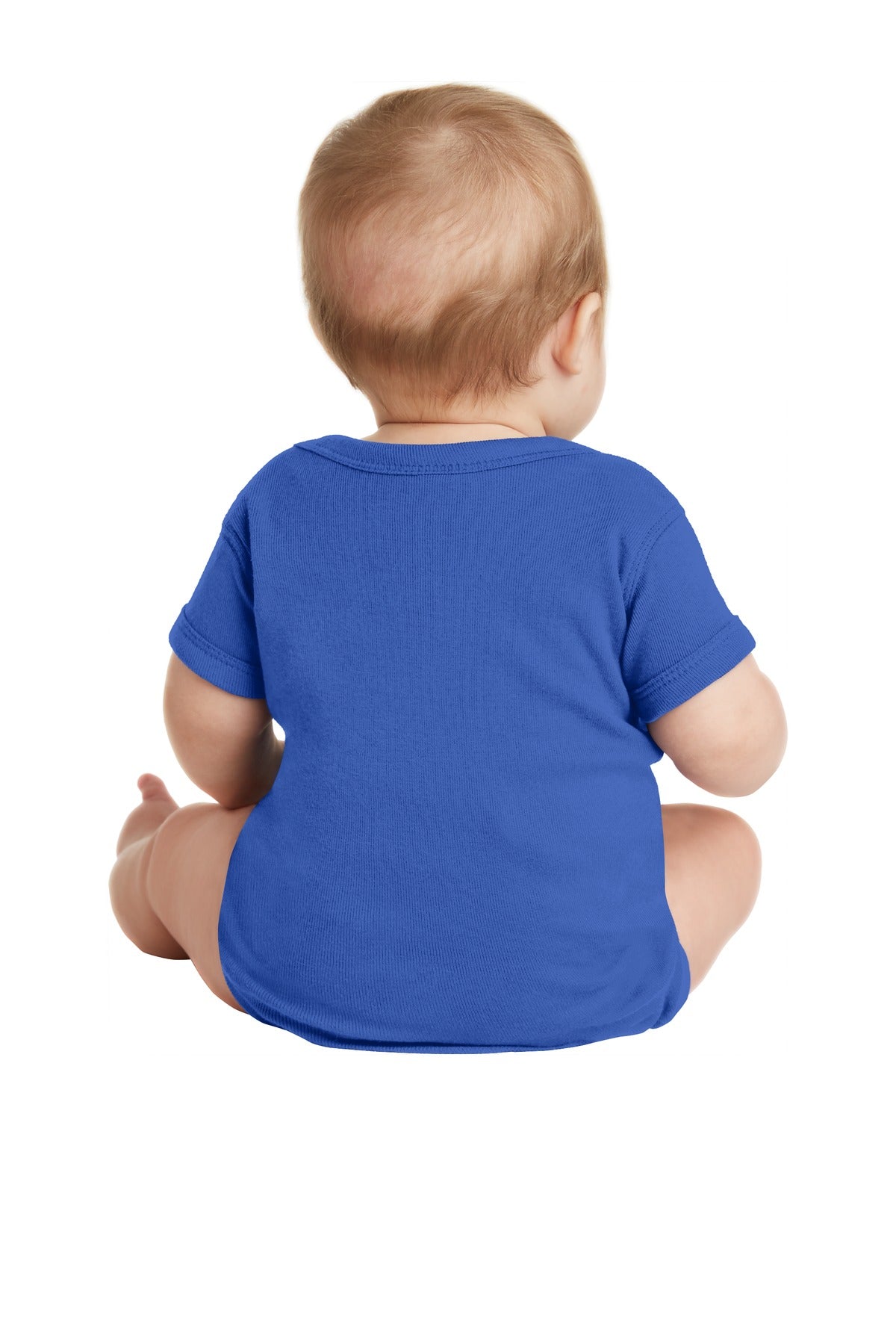 Rabbit Skins Infant Short Sleeve Baby Rib Bodysuit - Royal