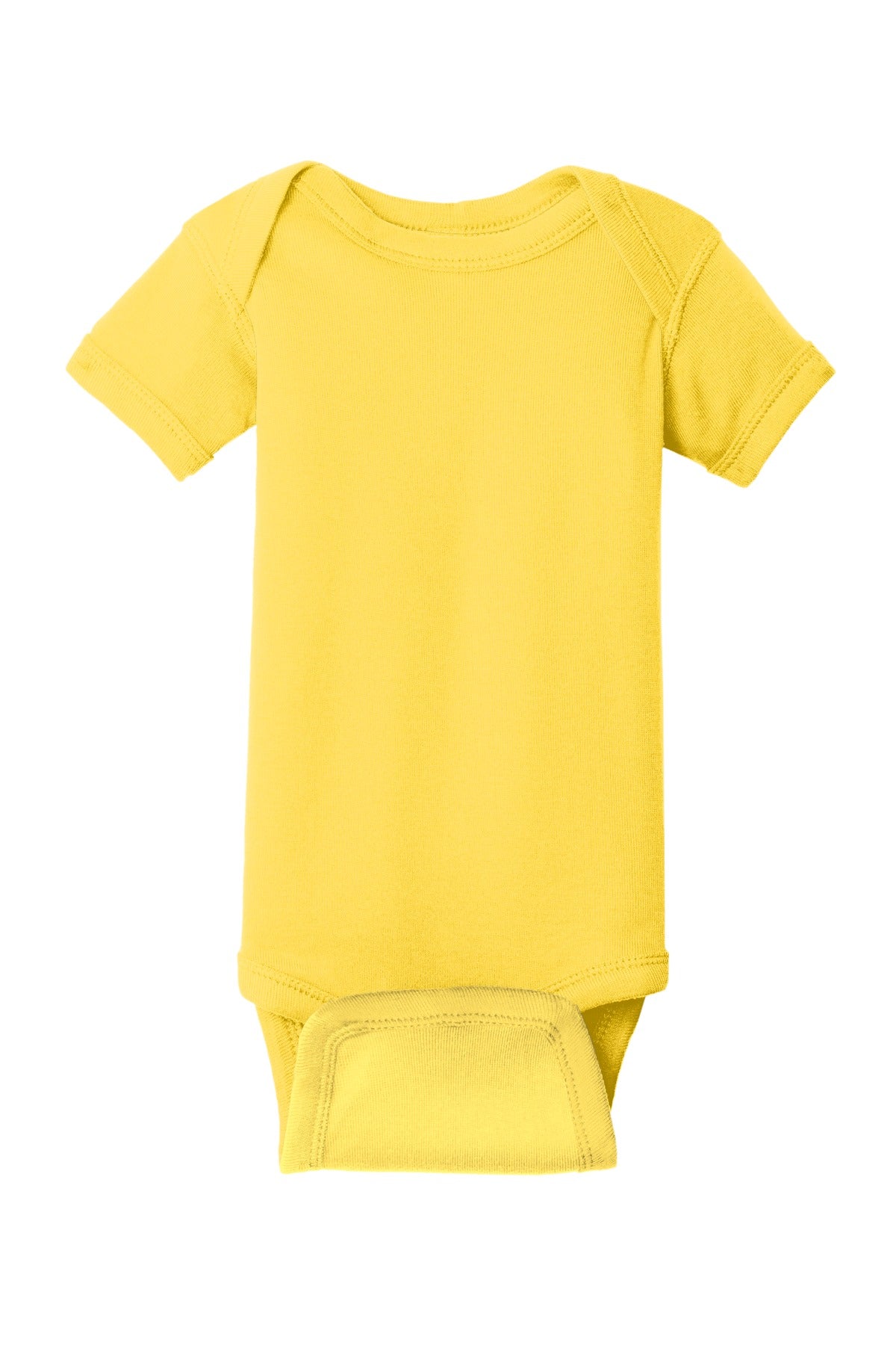 Rabbit Skins Infant Short Sleeve Baby Rib Bodysuit - Yellow