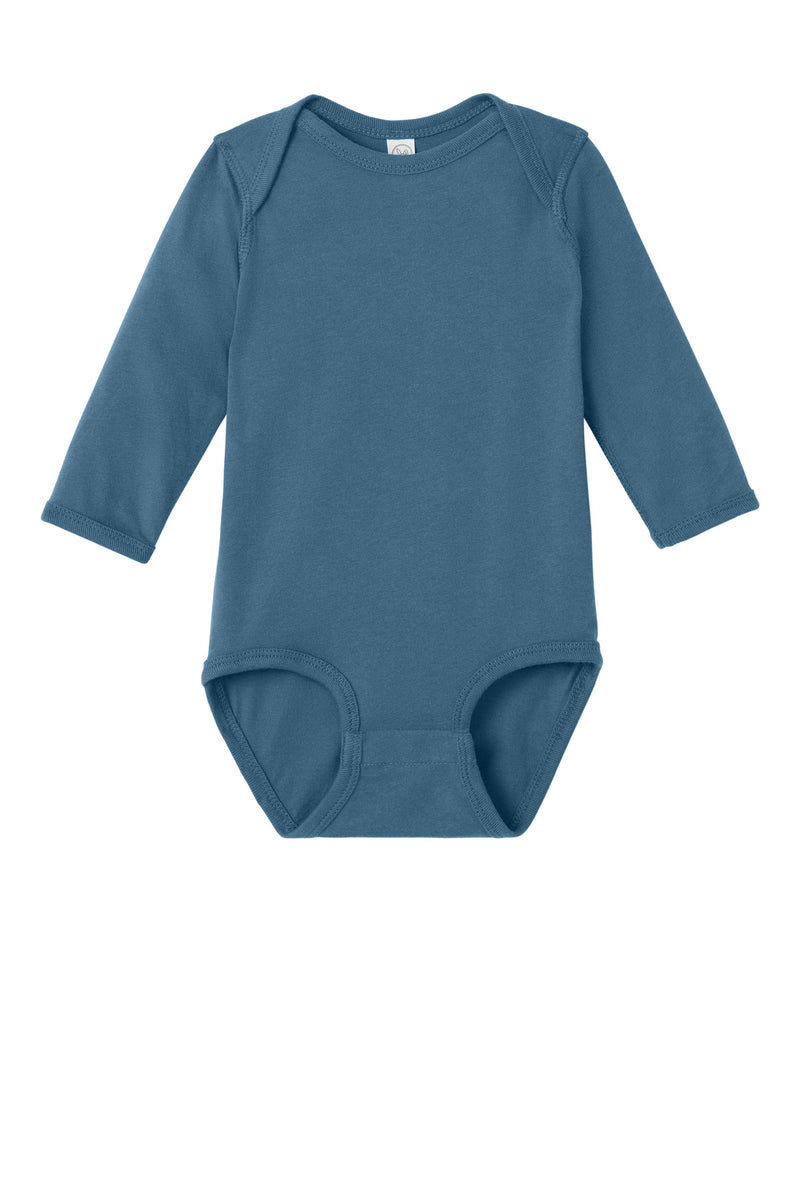 Rabbit Skins Infant Long Sleeve Jersey Bodysuit - Indigo