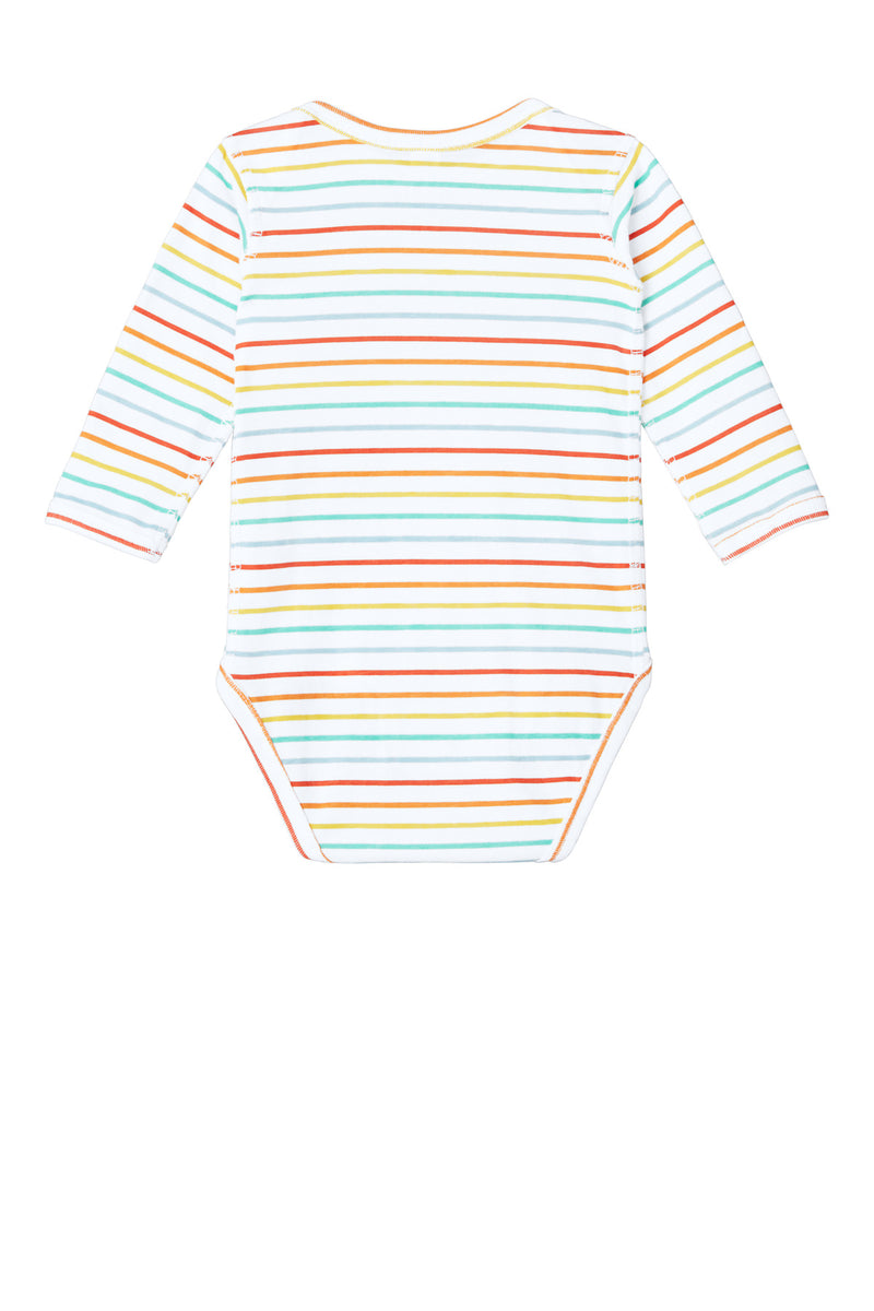 Rabbit Skins Infant Long Sleeve Jersey Bodysuit - Rainbow Stripe