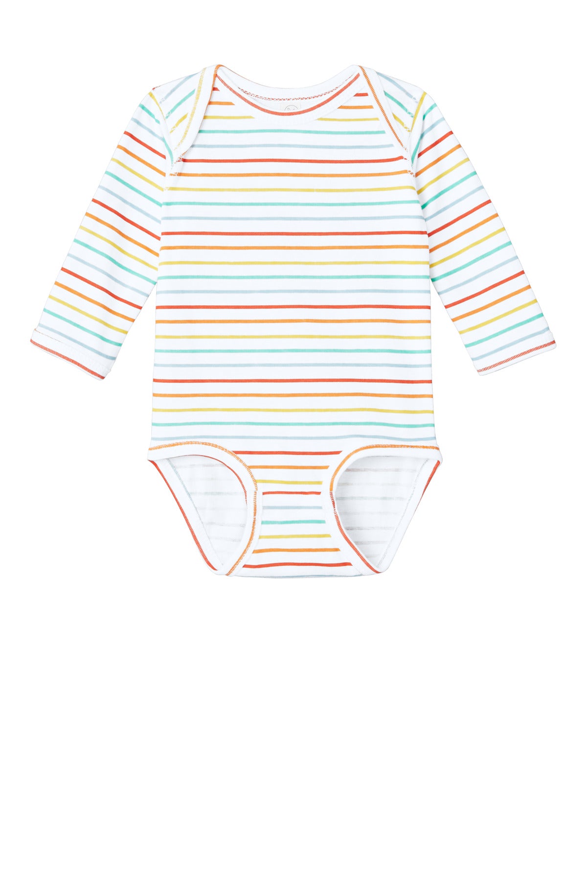 Rabbit Skins Infant Long Sleeve Jersey Bodysuit - Rainbow Stripe