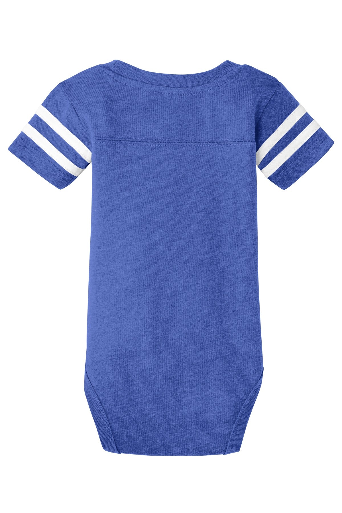 Rabbit Skins Infant Football Fine Jersey Bodysuit - Vintage Royal/ Blended White