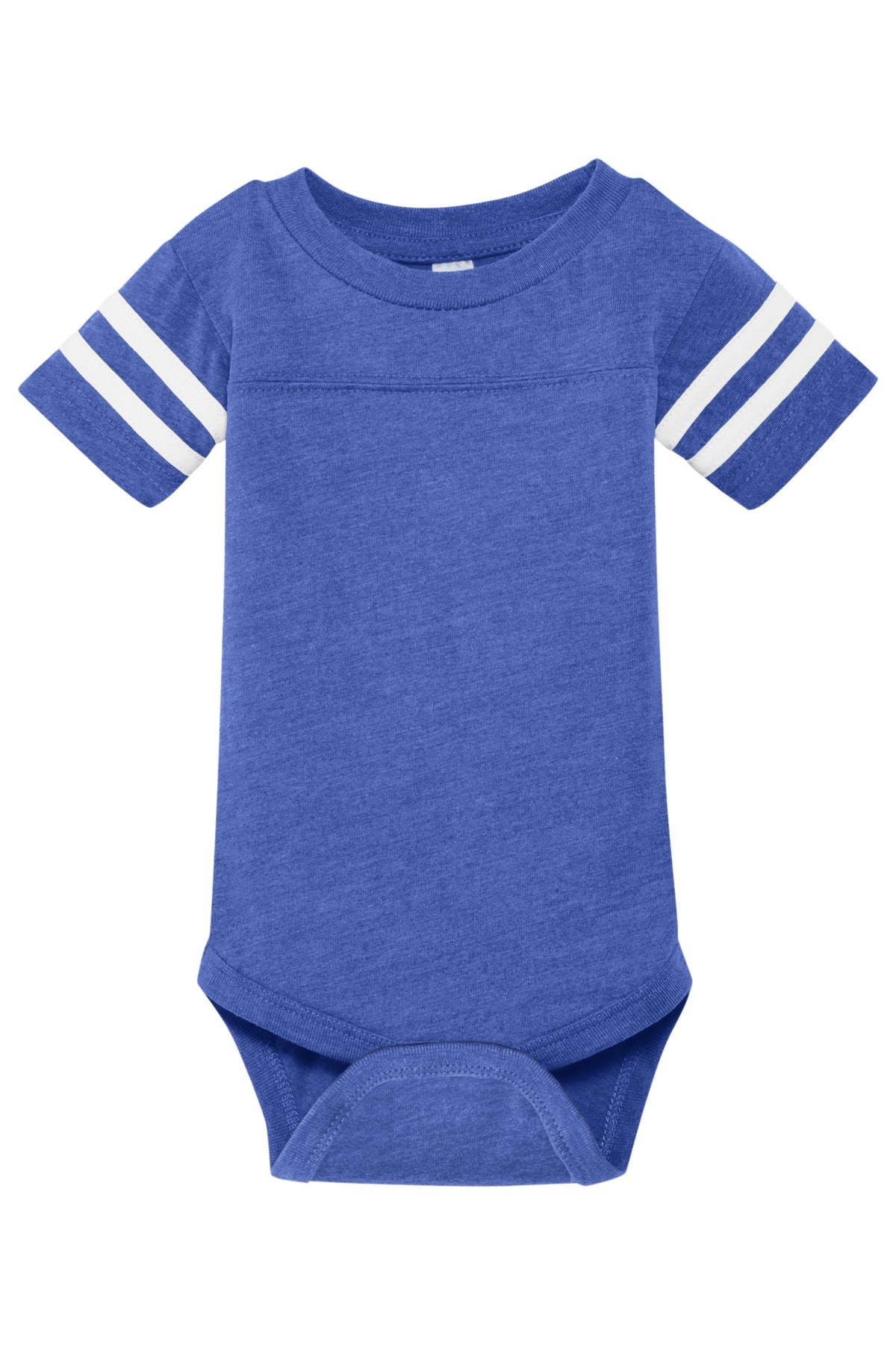 Rabbit Skins Infant Football Fine Jersey Bodysuit - Vintage Royal/ Blended White