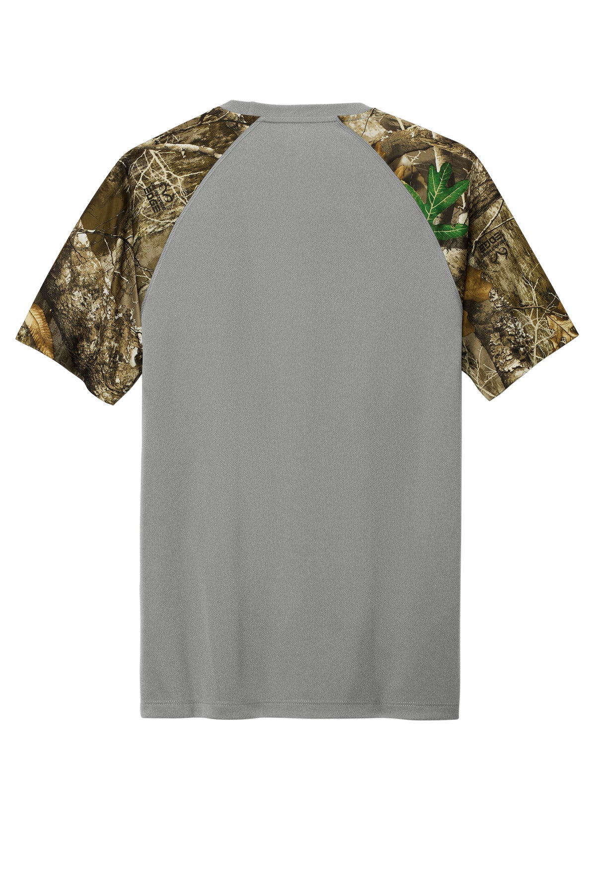 Russell Outdoors Realtree Colorblock Performance Tee - Grey Concrete Heather/ Realtree Edge