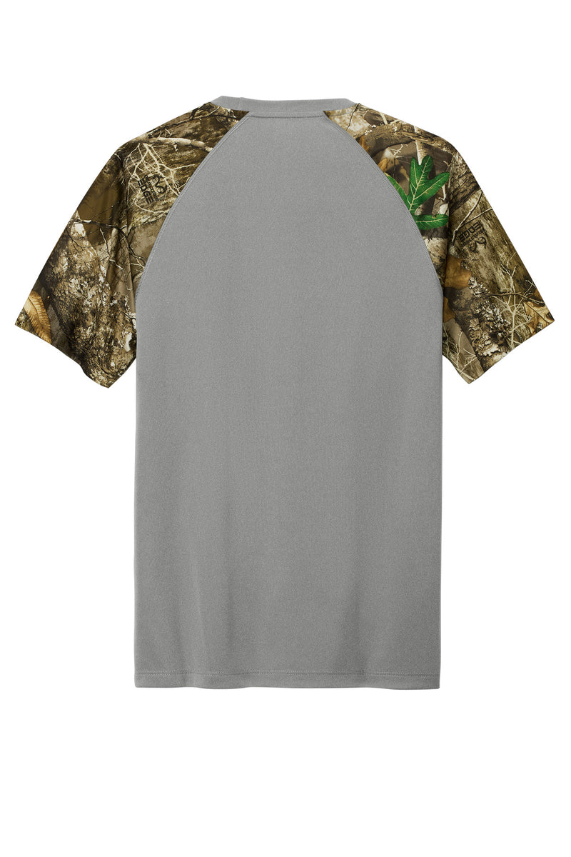 Russell Outdoors Realtree Colorblock Performance Tee - Grey Concrete Heather/ Realtree Edge