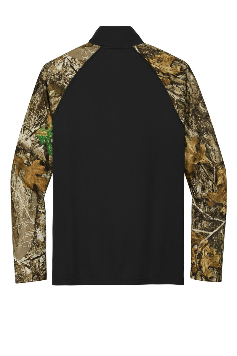 Russell Outdoors Realtree Colorblock Performance 1/4-Zip - Black/ Realtree Edge