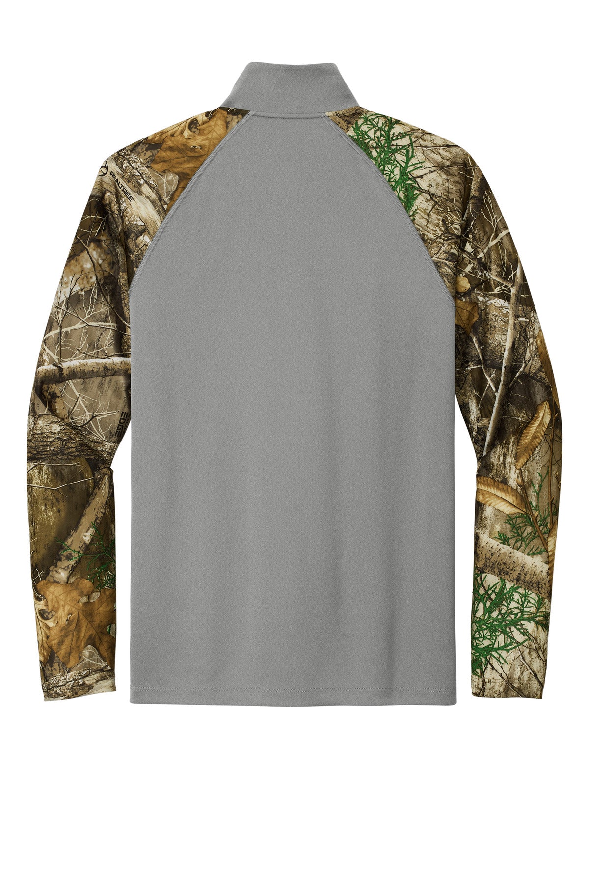 Russell Outdoors Realtree Colorblock Performance 1/4-Zip - Grey Concrete Heather/ Realtree Edge