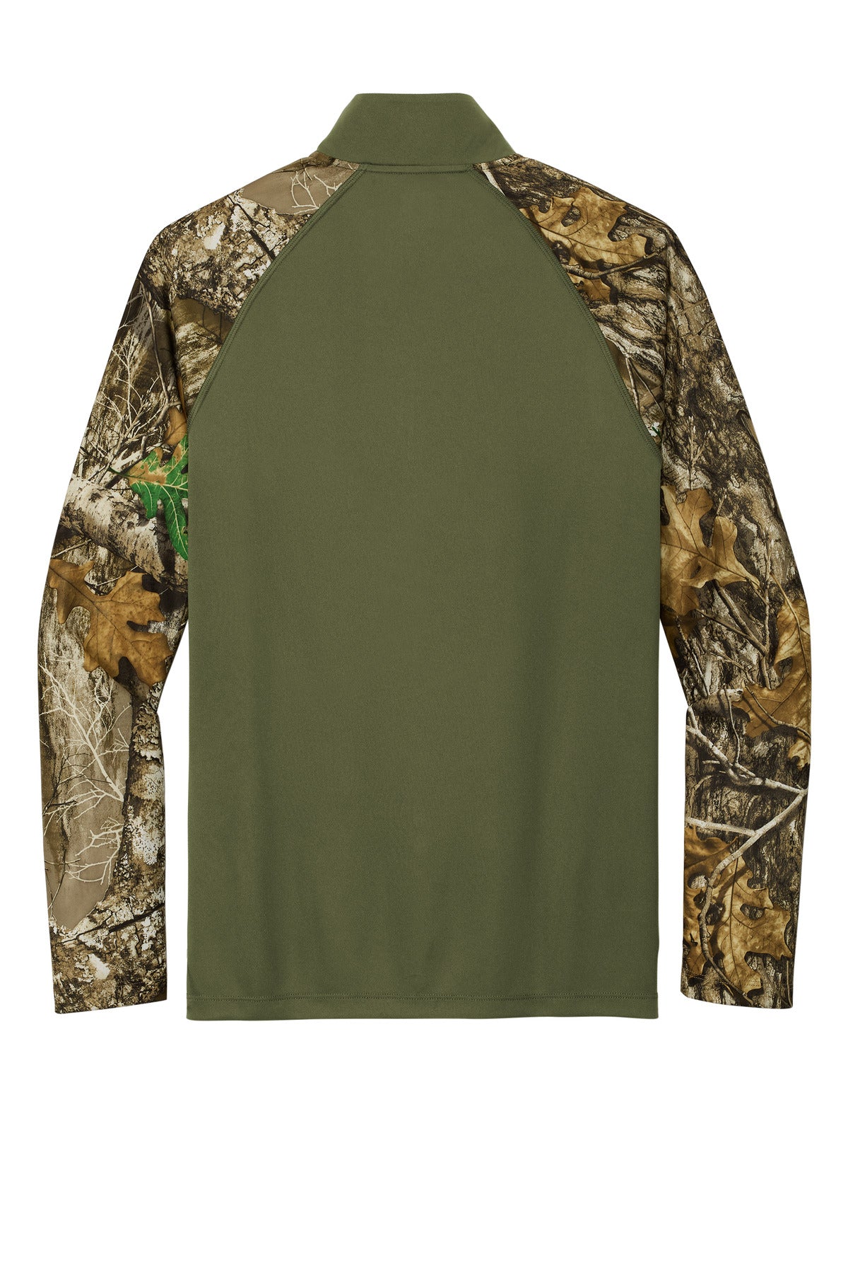 Russell Outdoors Realtree Colorblock Performance 1/4-Zip - Olive Drab Green/ Realtree Edge