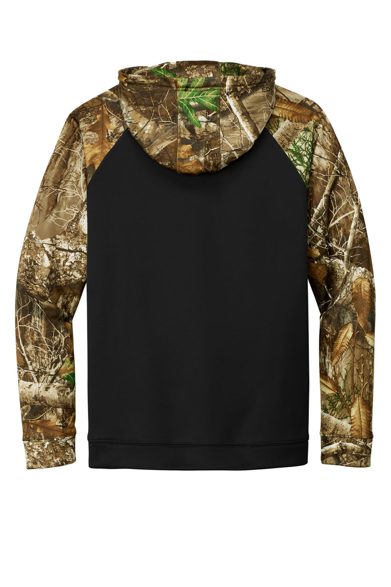 Russell Outdoors Realtree Performance Colorblock Pullover Hoodie - Black/ Realtree Edge