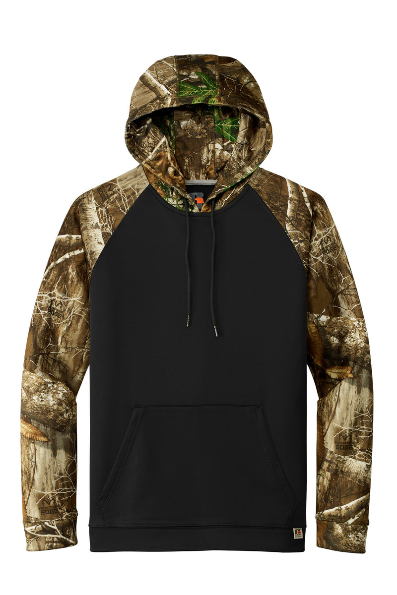 Russell Outdoors Realtree Performance Colorblock Pullover Hoodie - Black/ Realtree Edge