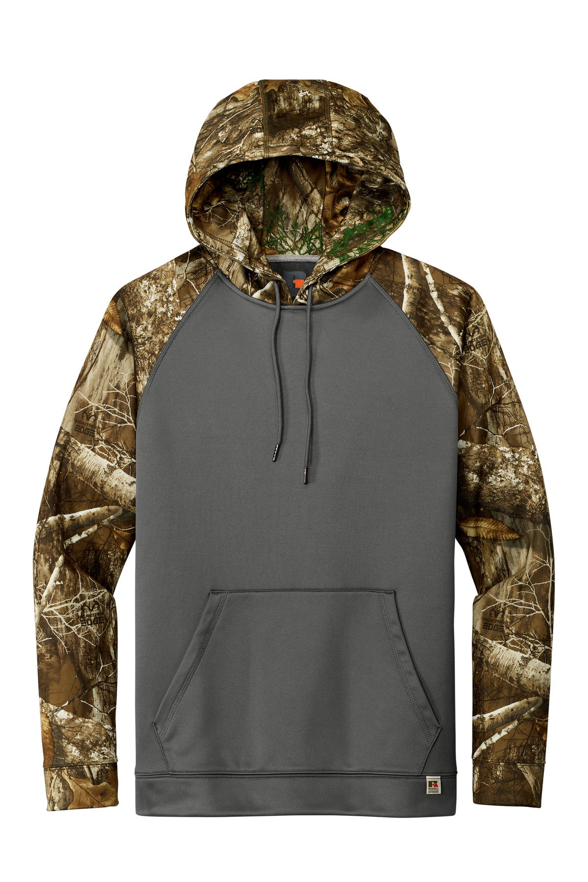 Russell Outdoors Realtree Performance Colorblock Pullover Hoodie - Magnet/ Realtree Edge
