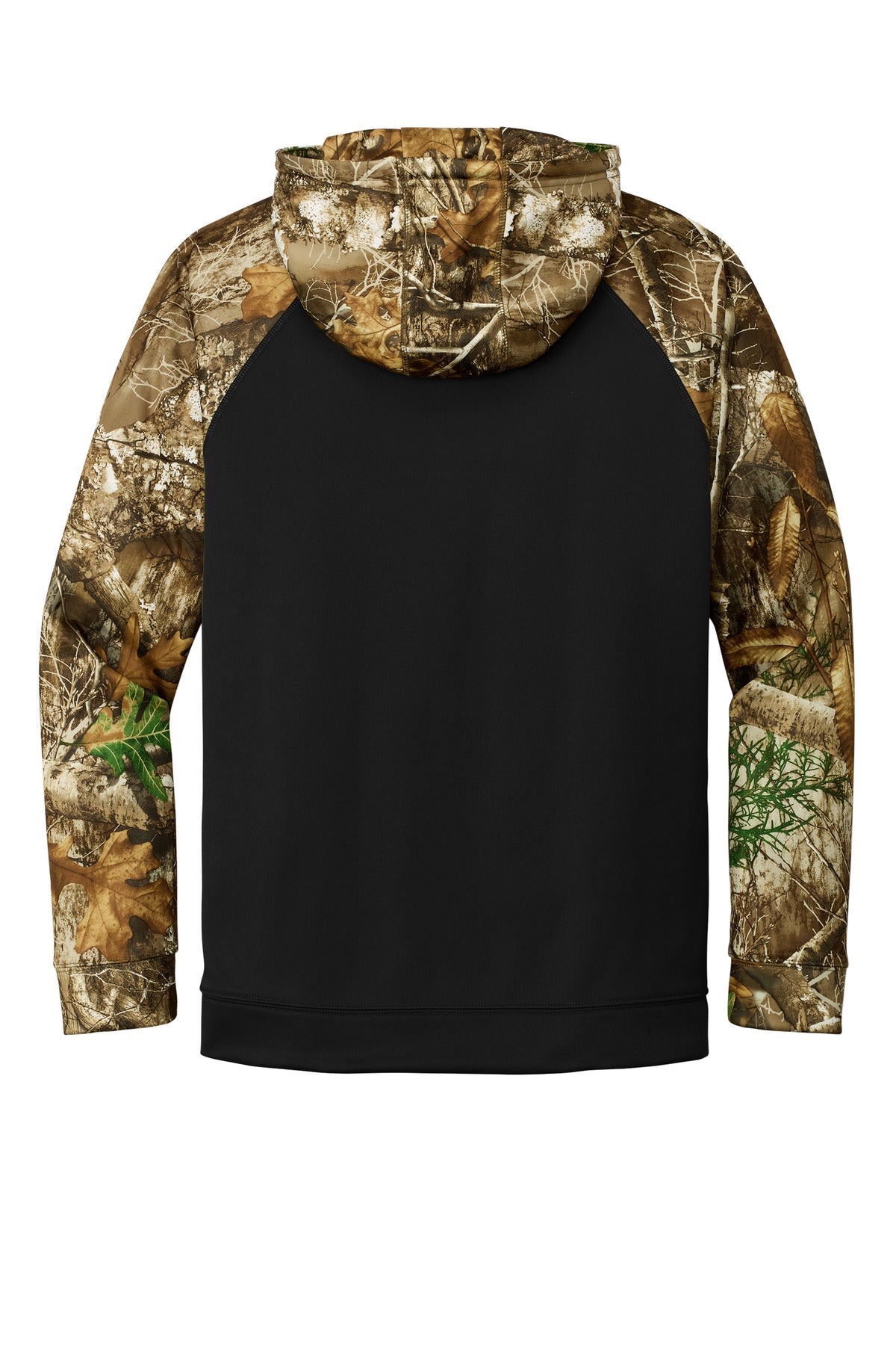 Russell Outdoors Realtree Performance Colorblock Full-Zip Hoodie - Black/ Realtree Edge